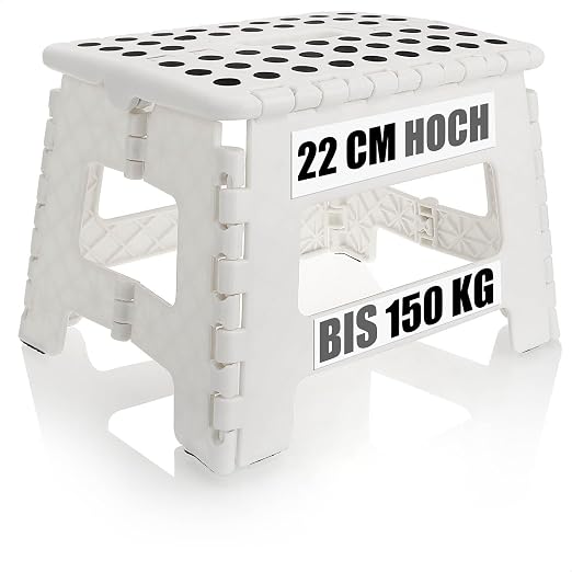 Detalle de COM-FOUR® Escalón Plegable Antideslizante - Taburete Portátil