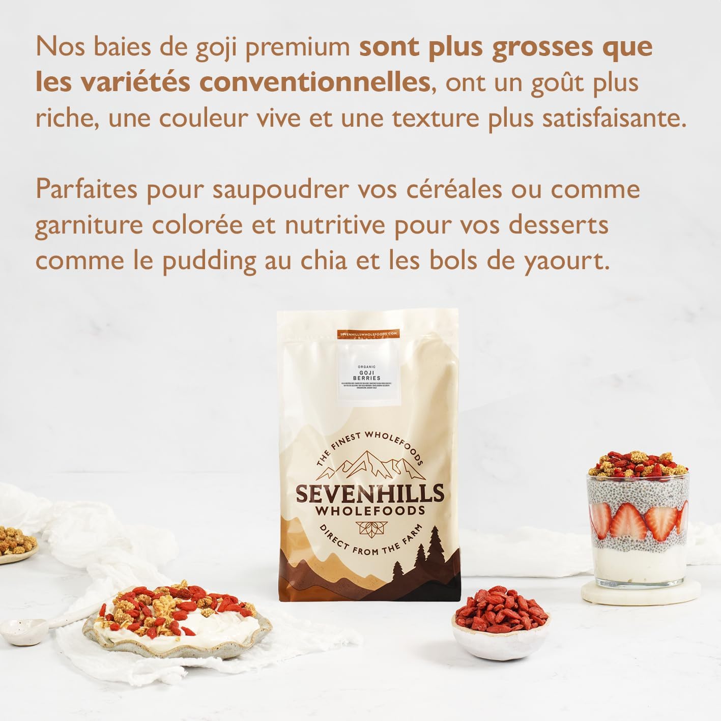 Thumbnail 2 de Sevenhills Wholefoods Baies de Goji 500g 🍇