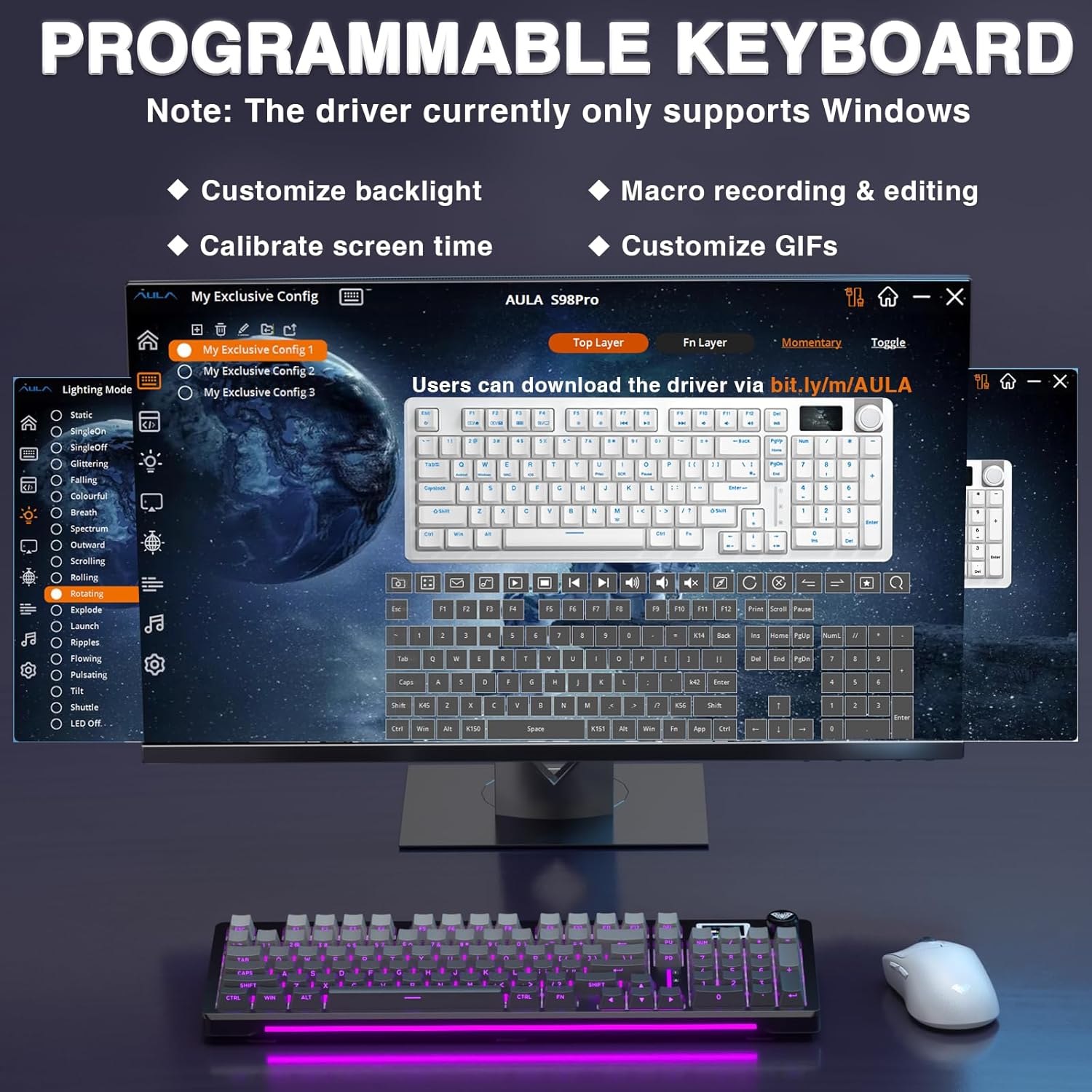 Thumbnail 6 de AULA S98 Pro Wireless Mechanical Keyboard 2.4GHz