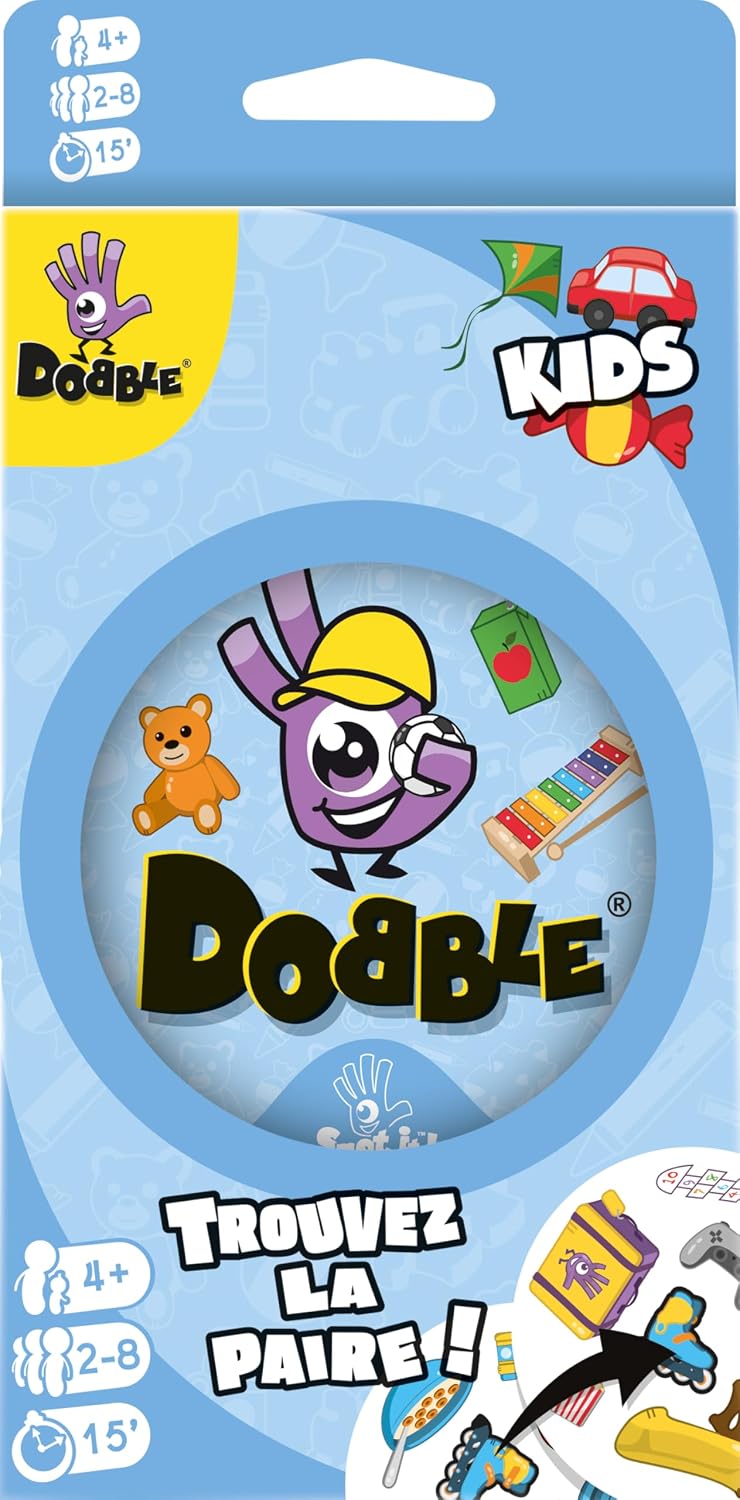 Thumbnail 1 de DOBBLE Kids – Jeu de cartes pour enfants dès 4 ans (15 min) par Asmodee