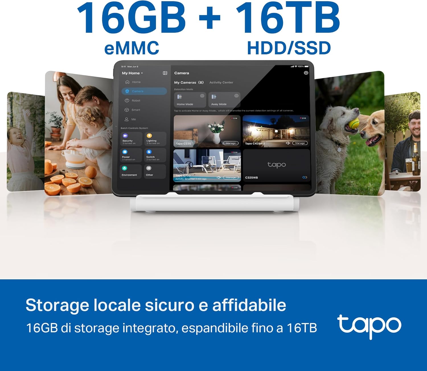 Thumbnail 3 de Tapo H500 Smart HomeBase: la centrale per 16 telecamere e 64 sensori con archiviazione locale espandibile