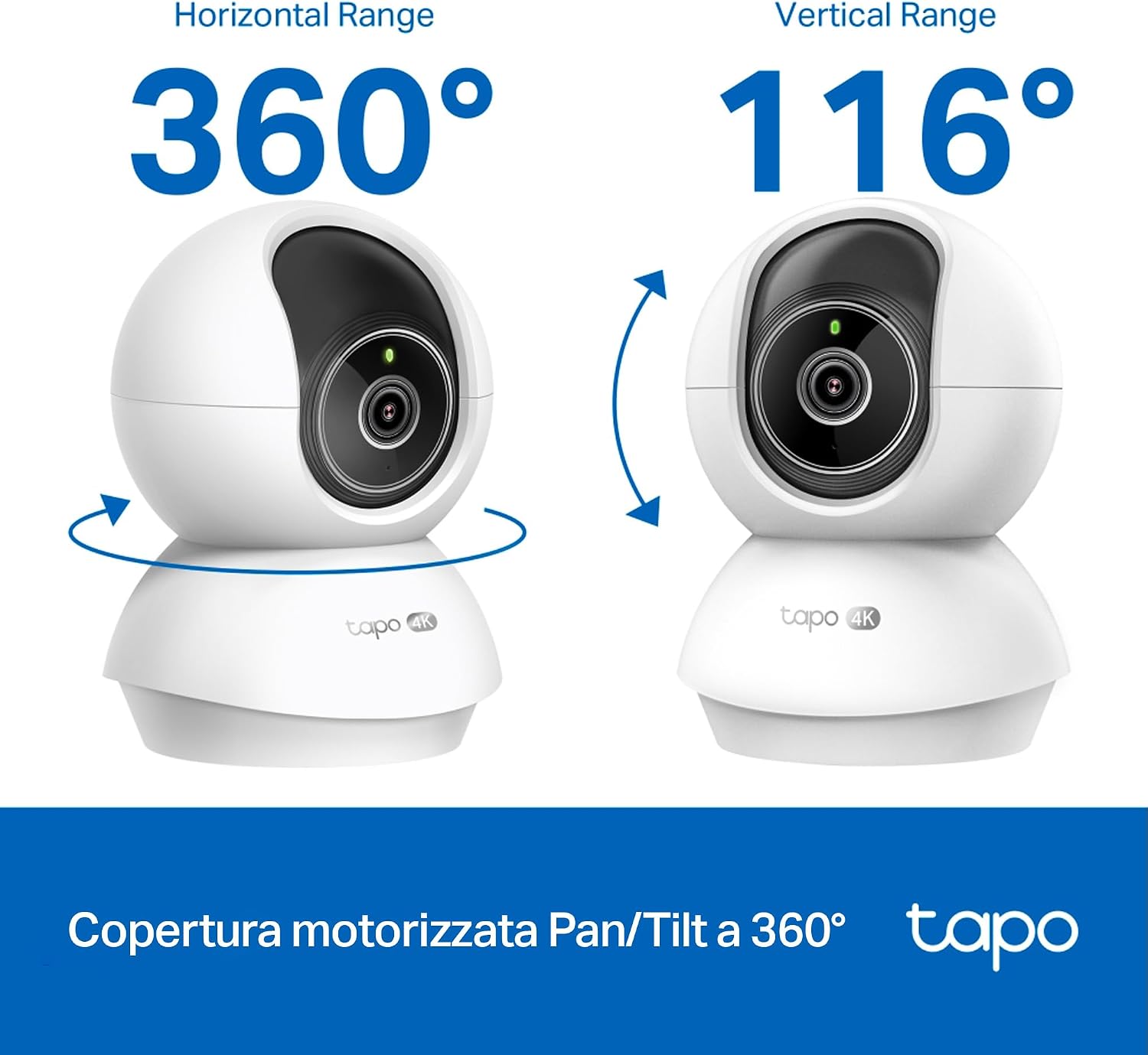 Thumbnail 4 de TP-Link Tapo C250 4K 8MP: telecamera Wi‑Fi interna con AI Tracking, visione notturna e allarme integrato