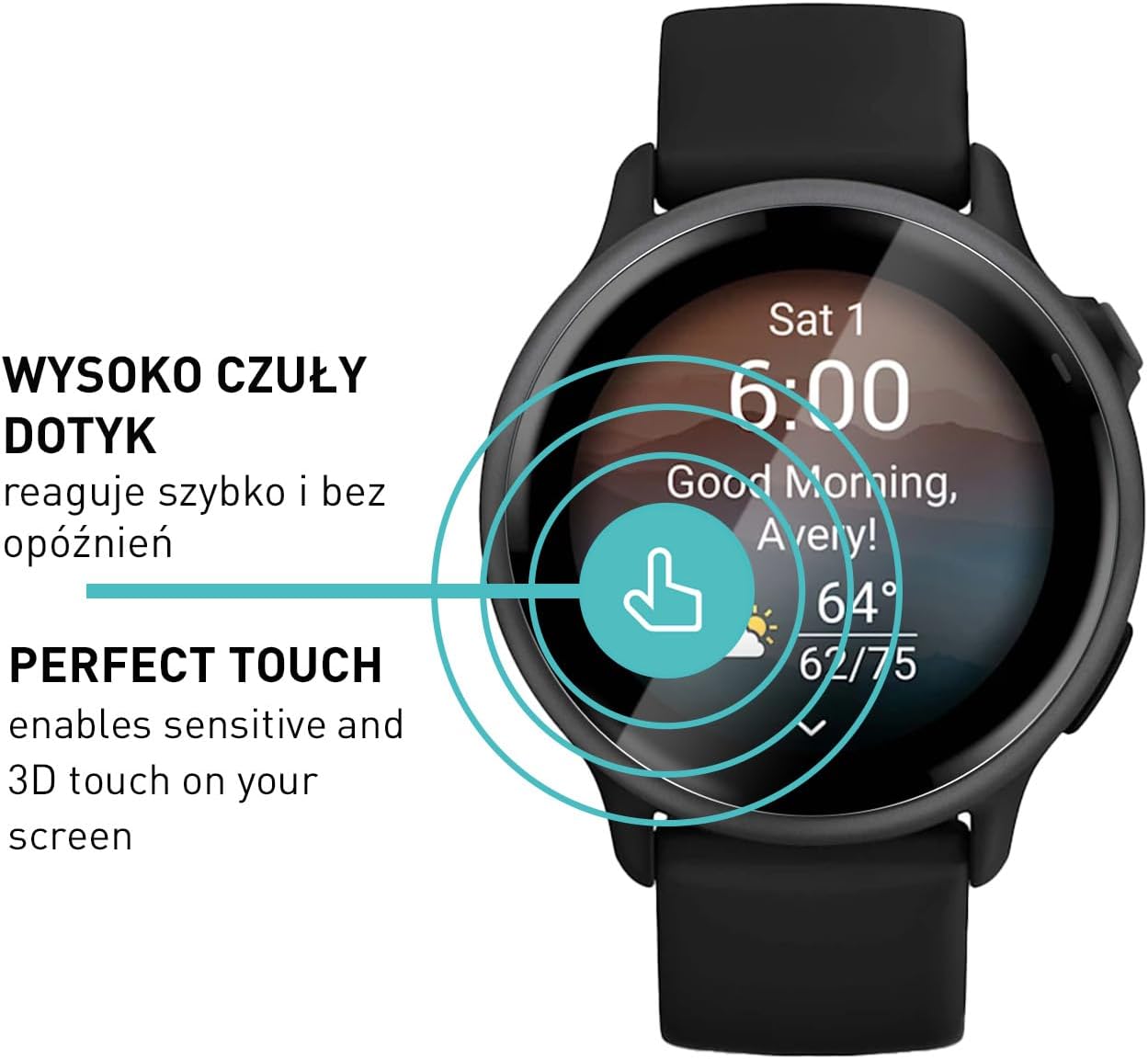 Detalle de smartect 3Pack_TPU_Garmin_Vivoactive_6 – 3 folie TPU do Garmin Vivoactive 6