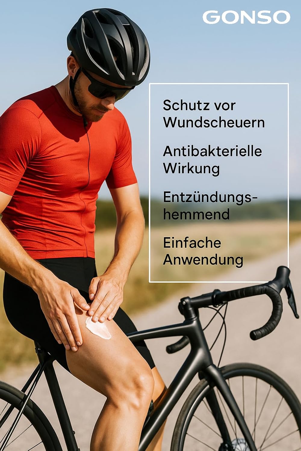 Thumbnail 3 de Gonso Sitzcreme fürs Radfahren (Vitamin E, Kamille, Aloe-Ölen) – 100 ml