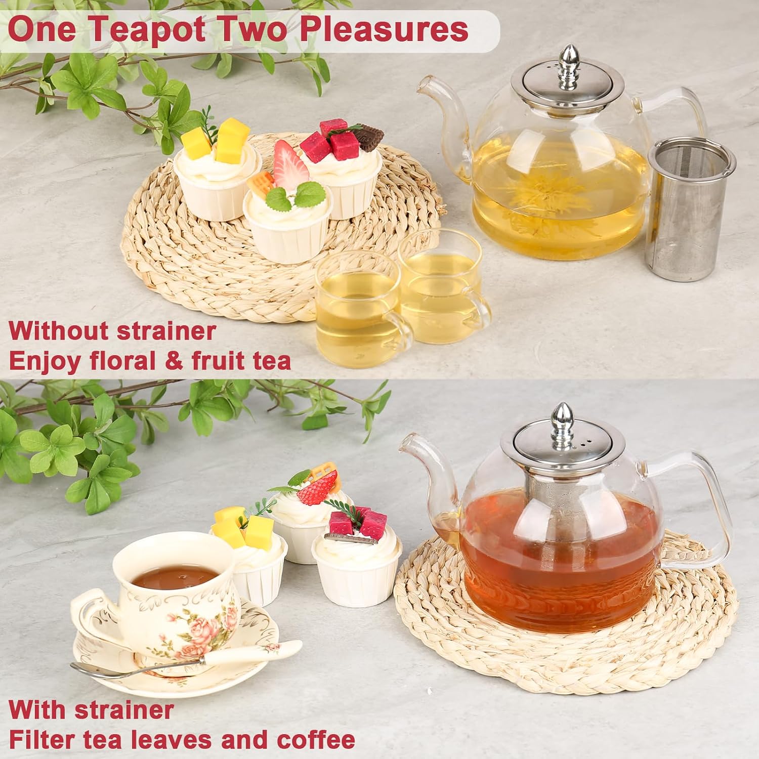 Detalle 2 de PluieSoleil Glass Teapot with Infuse 1200ml