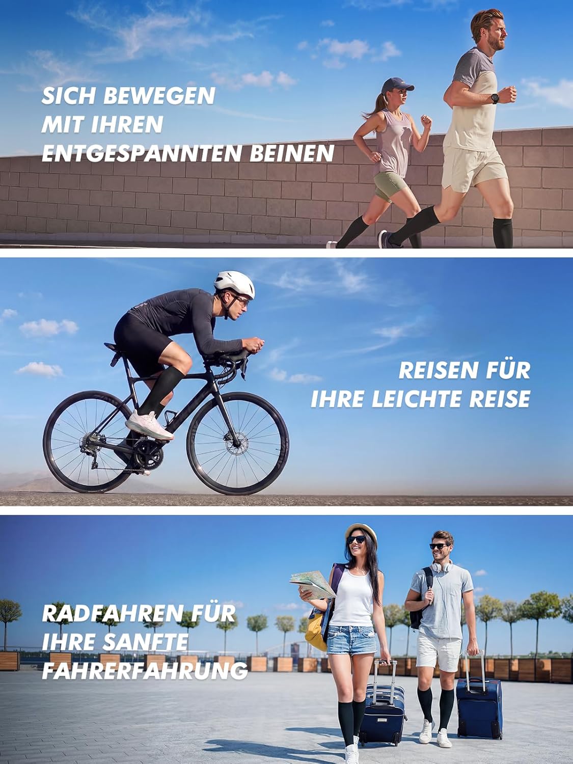 Thumbnail 3 de DDOBB Kompressionsstrümpfe für Damen & Herren – Stützstrümpfe mit 360°-Kompression (4 Paar)