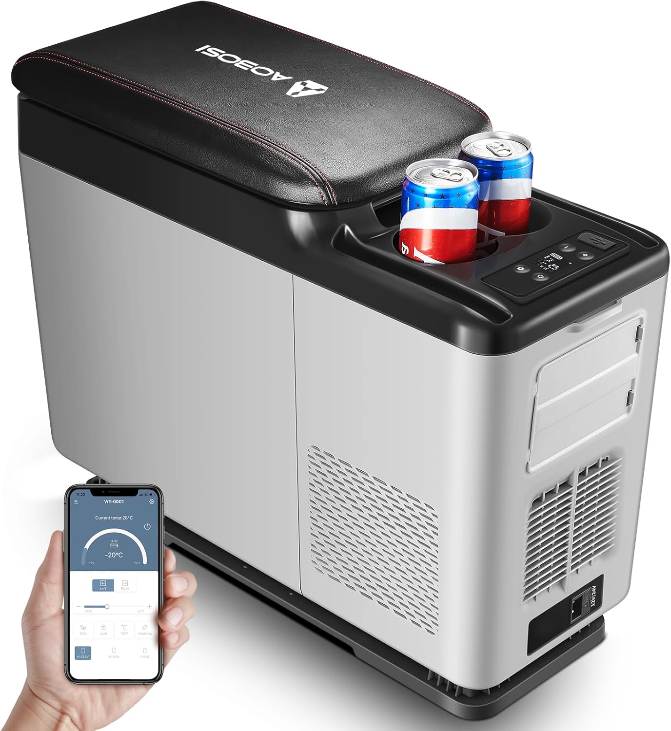 Detalle de AAOBOSI Kompressor Kühlbox 15L bis 20°C