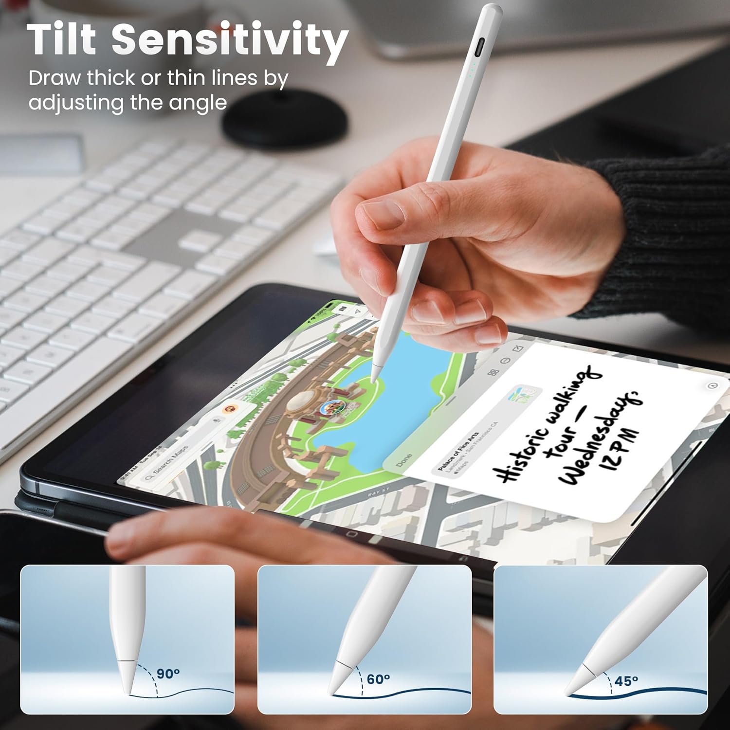 Thumbnail 5 de Penlike Pencil for Apple iPad A16 10th Gen — Fast Charge Stylus with Tilt, Palm Rejection, and Magnetic Attachment