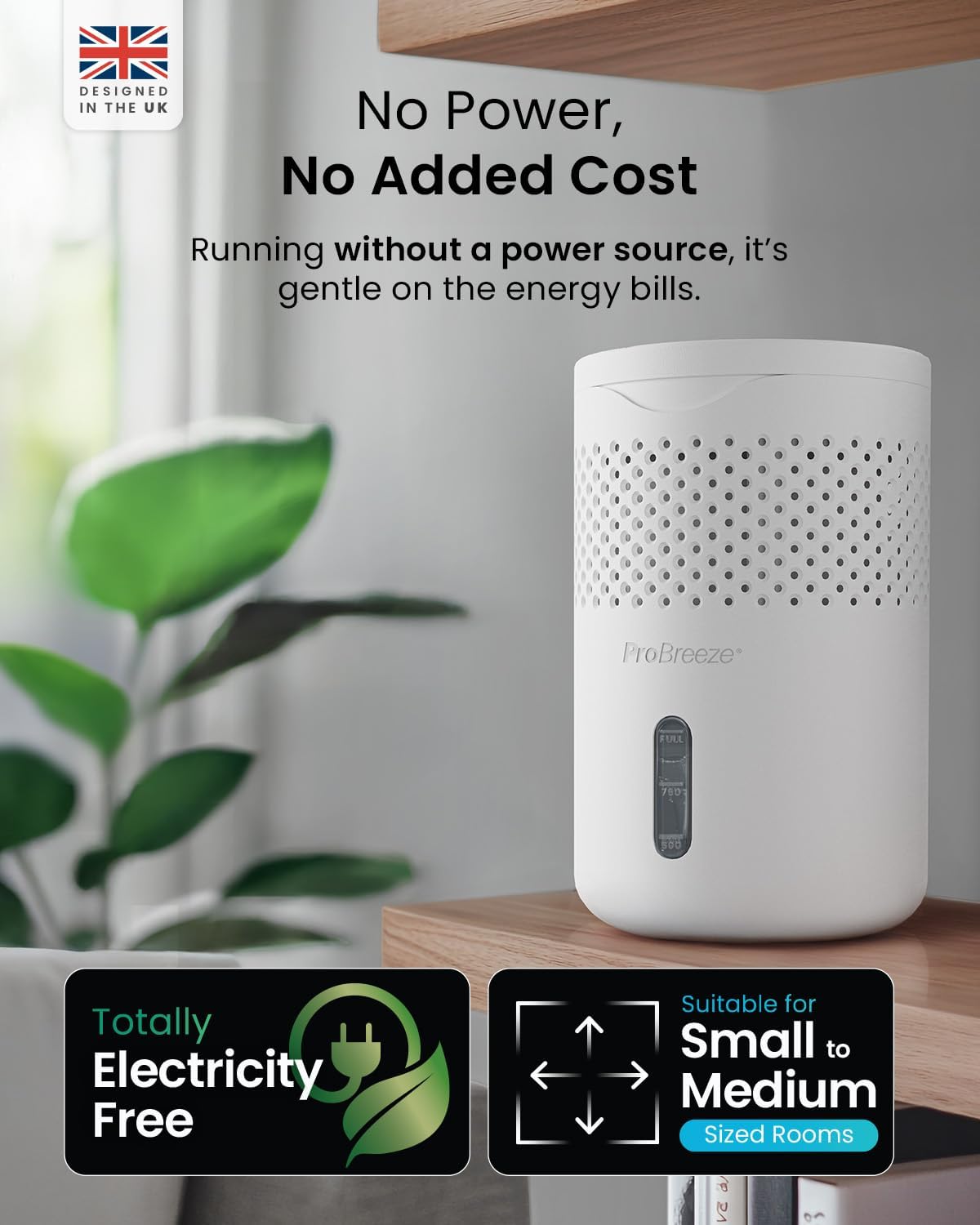 Detalle de Pro Breeze Osmo Dehumidifier 700g 🏠