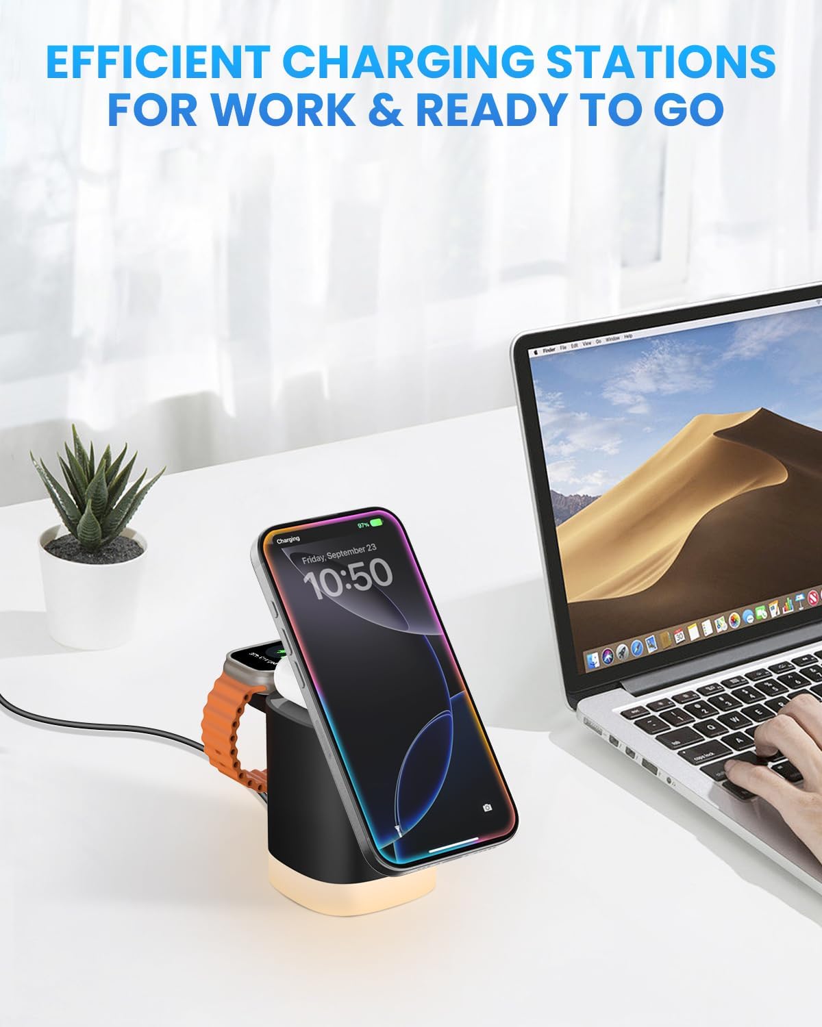 Thumbnail 6 de JoyGeek 3‑in‑1 MagSafe charger stand for iPhone