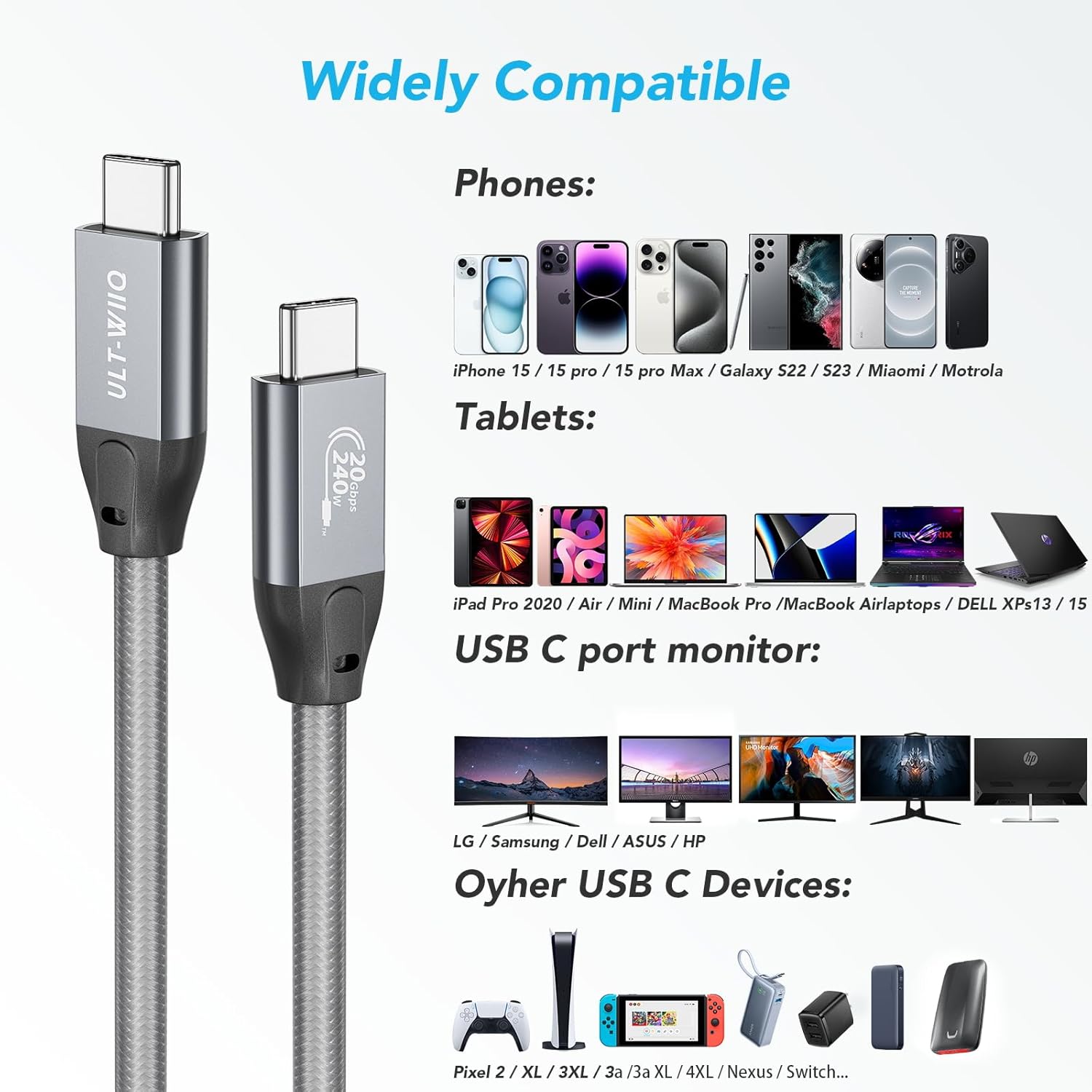 Thumbnail 6 de ULT-WIIQ USB C 3.2 Gen2x2 20Gbps 240W ⚡