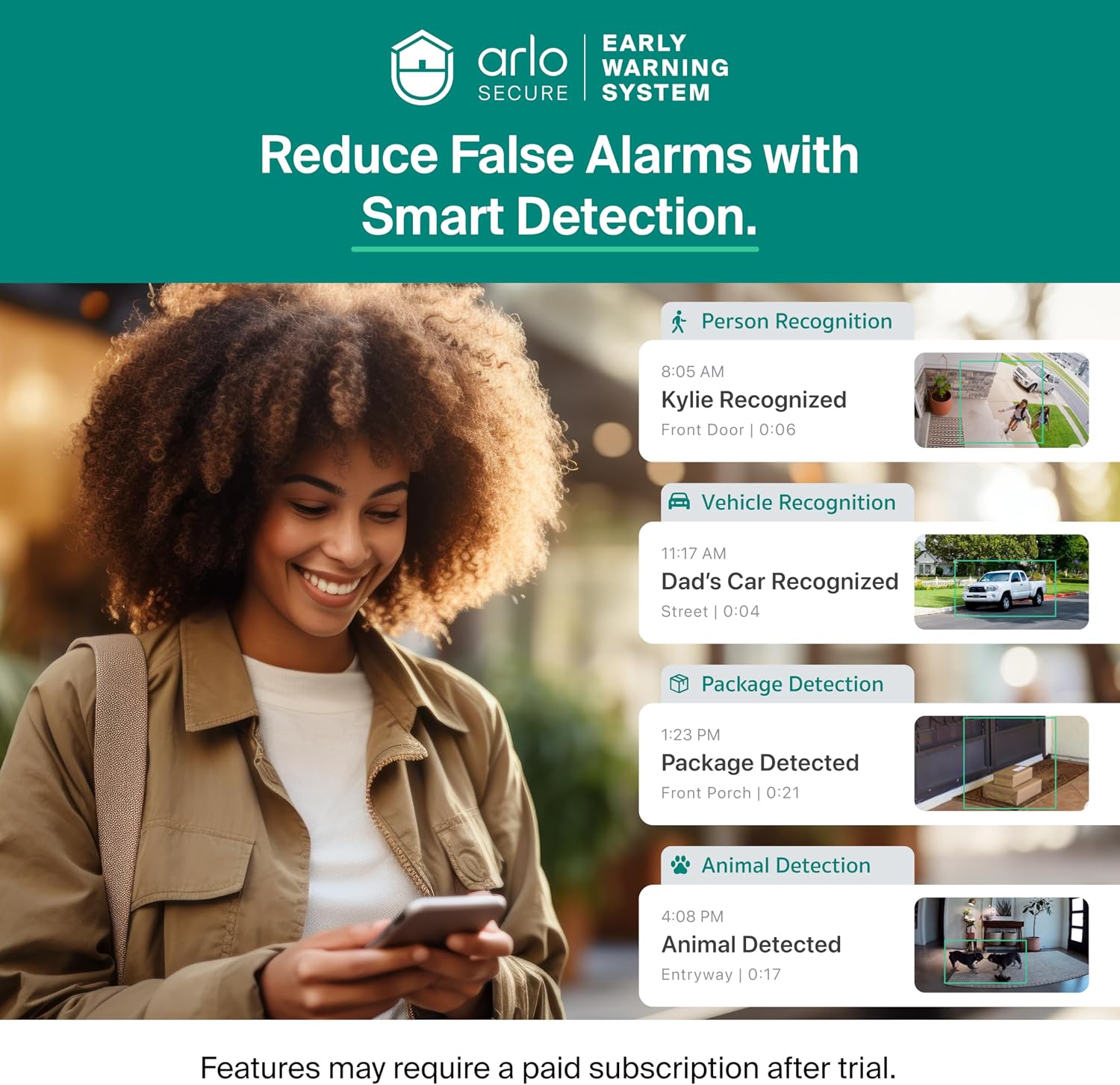 Detalle de Arlo 2K security camera, 3rd Gen