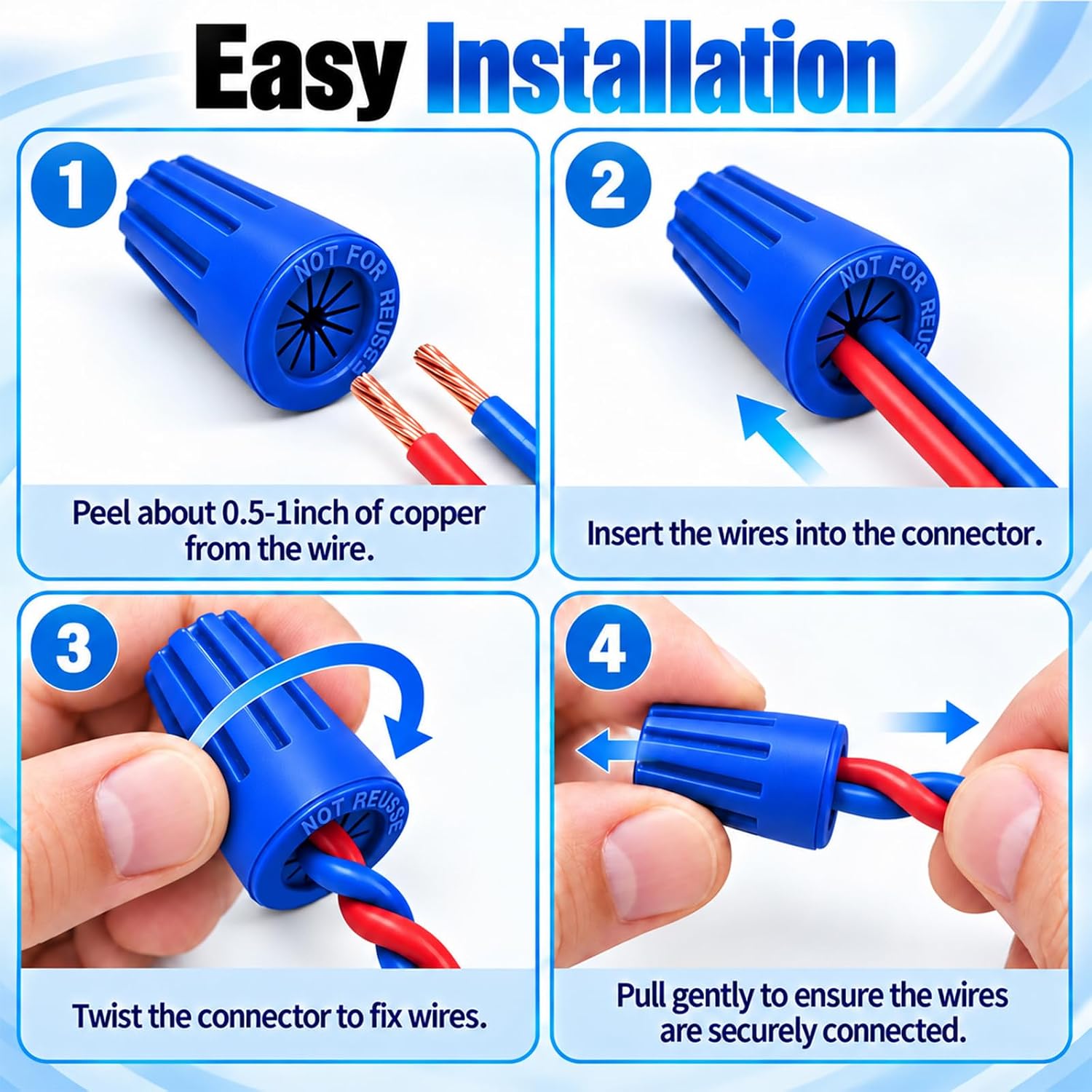 Thumbnail 6 de Vadaxx VD-EC-3U Waterproof Wire Connectors, 30-Pack, IP65, 12–22 AWG
