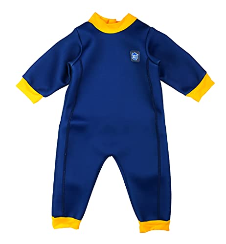Detalle de Splash About Warm In One Baby Wetsuit (Navy & Yellow, 3-6 Months)