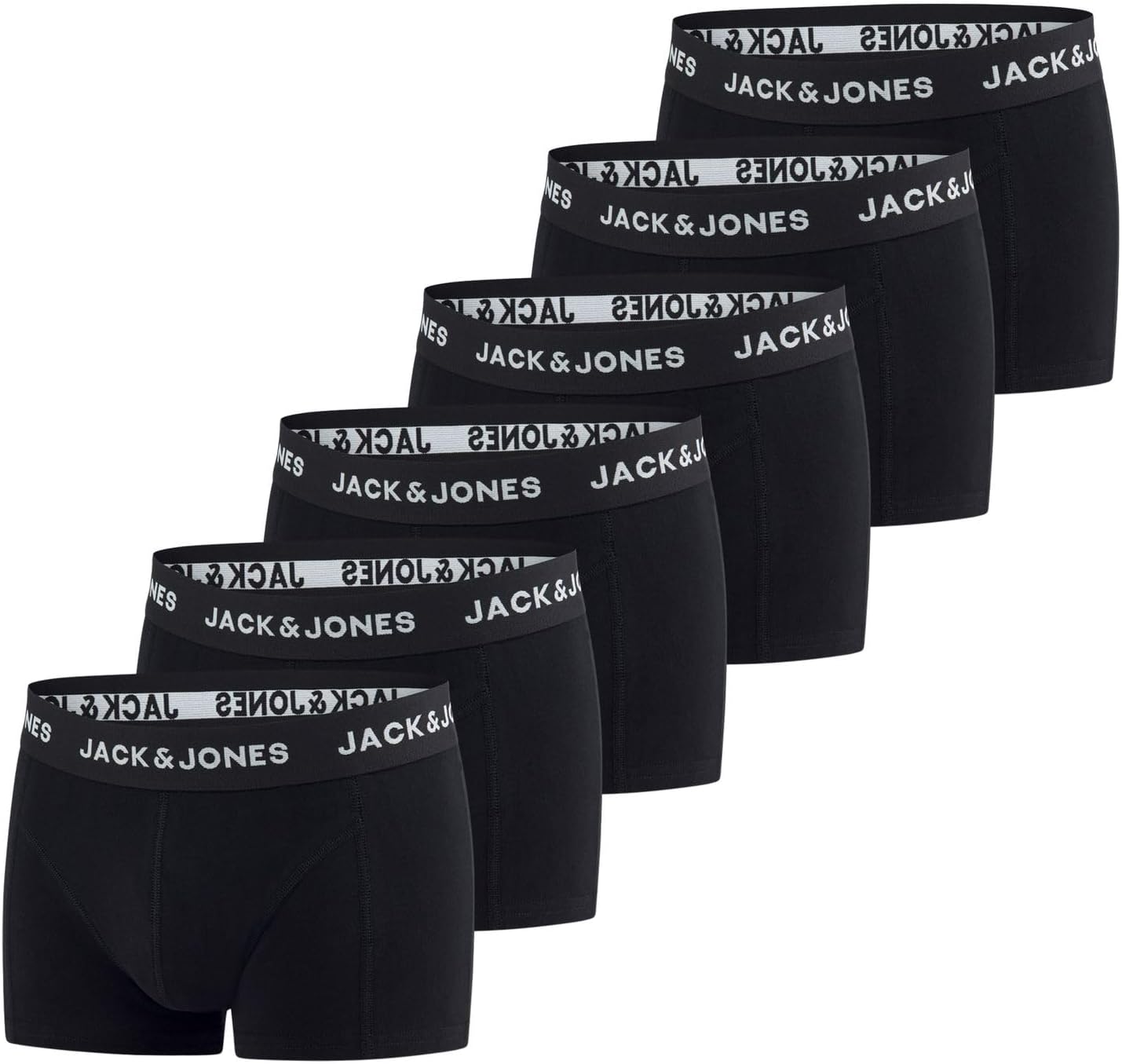 Detalle de JACK & JONES Jungen Unterhosen 6er Pack Bio-Baumwolle – Größen 128–176