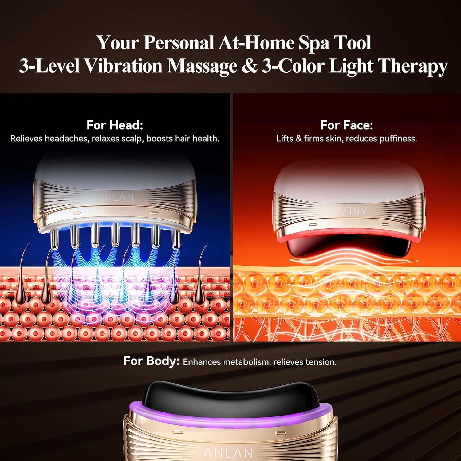 Detalle 2 de ANLAN Heated Gua Sha Tool 2-in-1