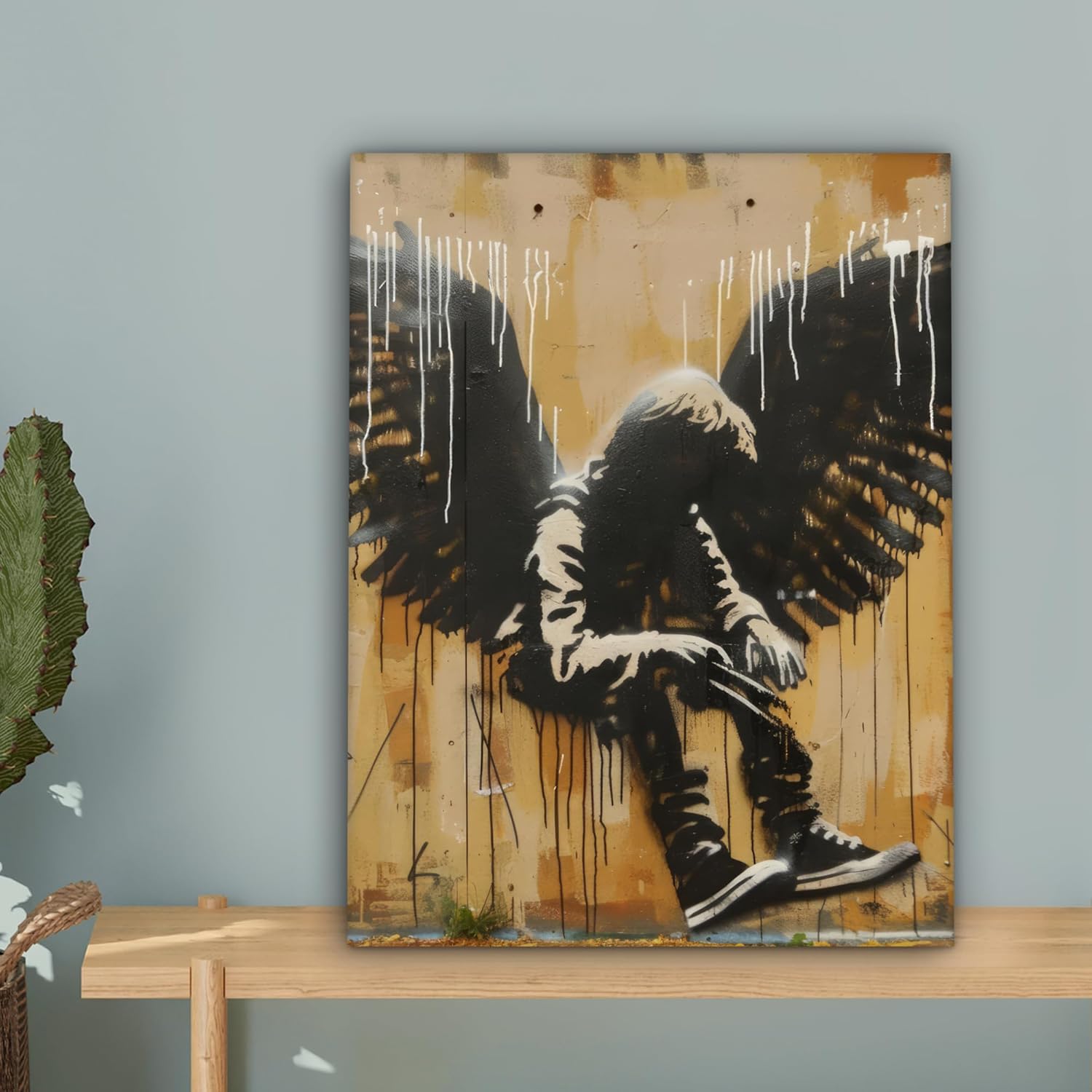 Thumbnail 4 de MuchoWow Impression sur Toile Ailes Street Art 30x40 cm ⌚