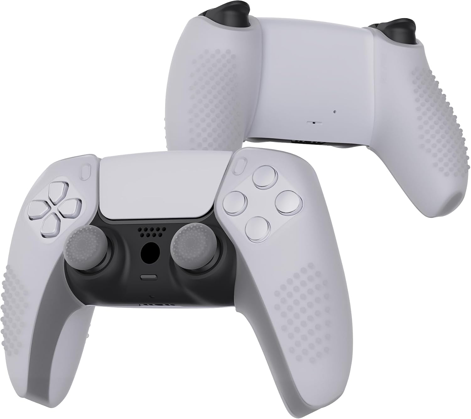 Thumbnail 6 de playvital 3D Studded Edition Clear White Ergonomic Soft Silicone Case Grips for ps5, Rubber Protector Skins with 6 Thumbstick Caps for ps5 Controller – Compatible with Charging Station
playvital 3D Studded Edition Clear White Ergonomic So…