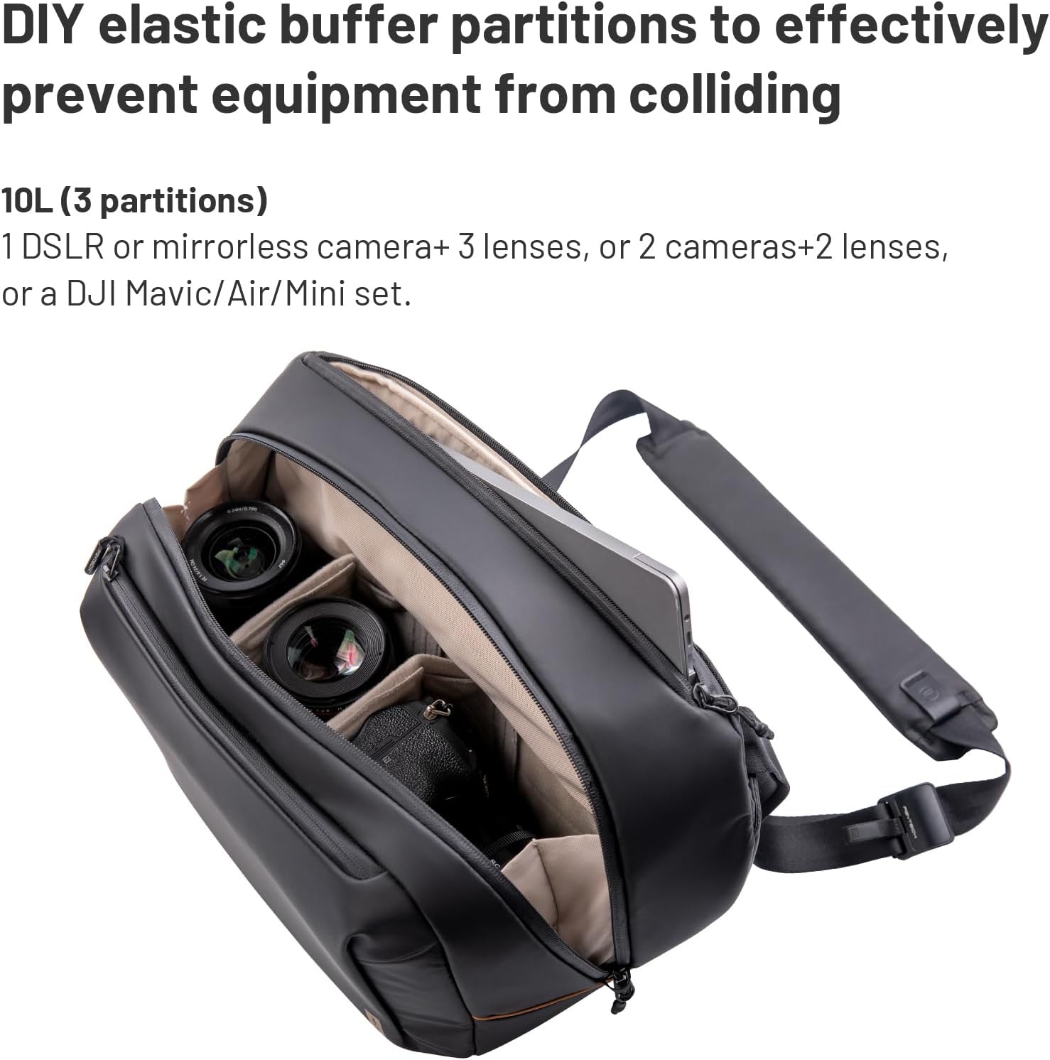 Detalle 2 de PGYTECH OneGo Solo V2 sac photo 10L