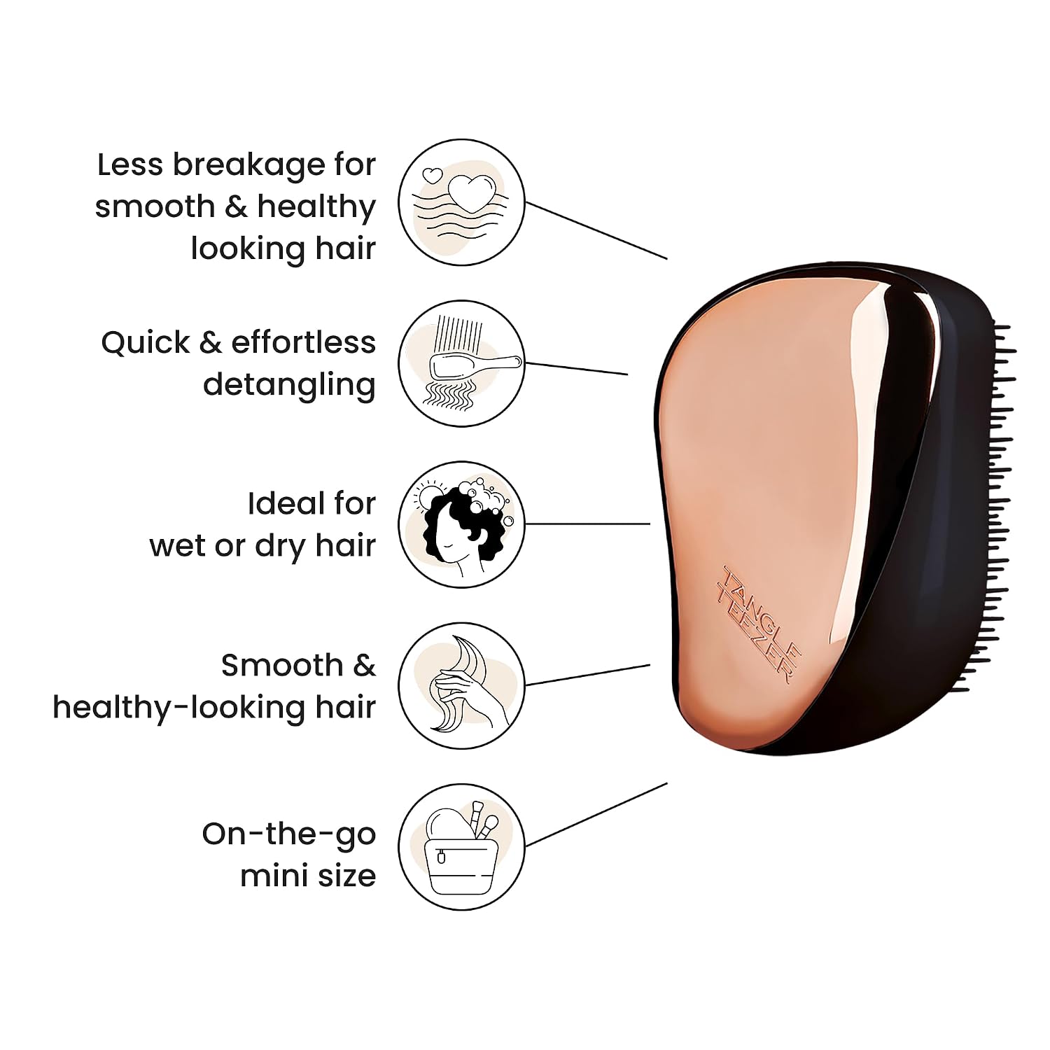 Detalle 2 de Tangle Teezer Compact Styler Detangler Reisefreundlich 🎀