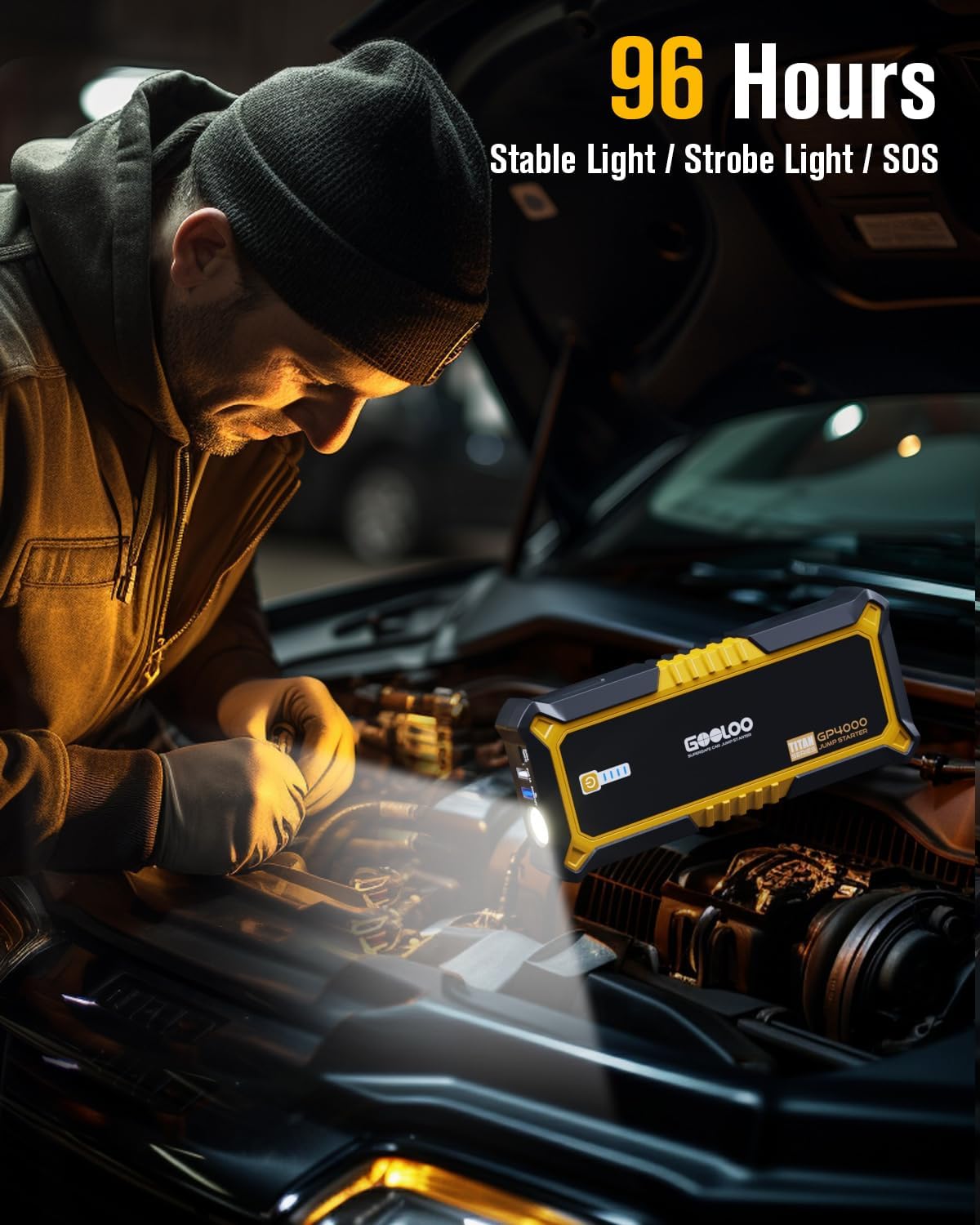 Thumbnail 4 de GOOLOO Portable Lithium Jump Starter 4000A — 12V car booster pack