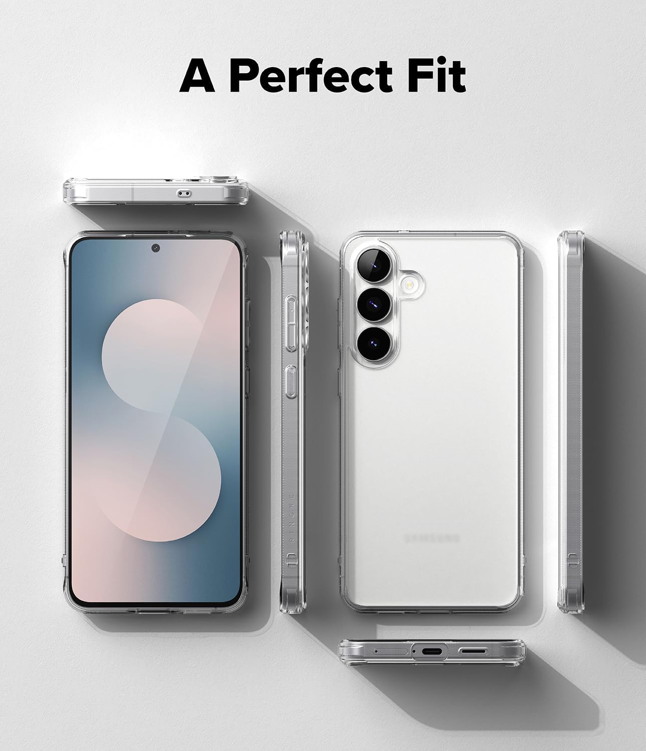 Detalle de Ringke Fusion for Samsung Galaxy S25 FE Case – Anti-Fingerprint Frosted Back, Slim Translucent with Shockproof Bumper