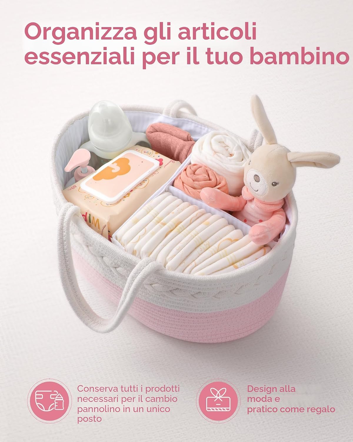 Thumbnail 3 de Maliton Cestino porta pannolini rosa L