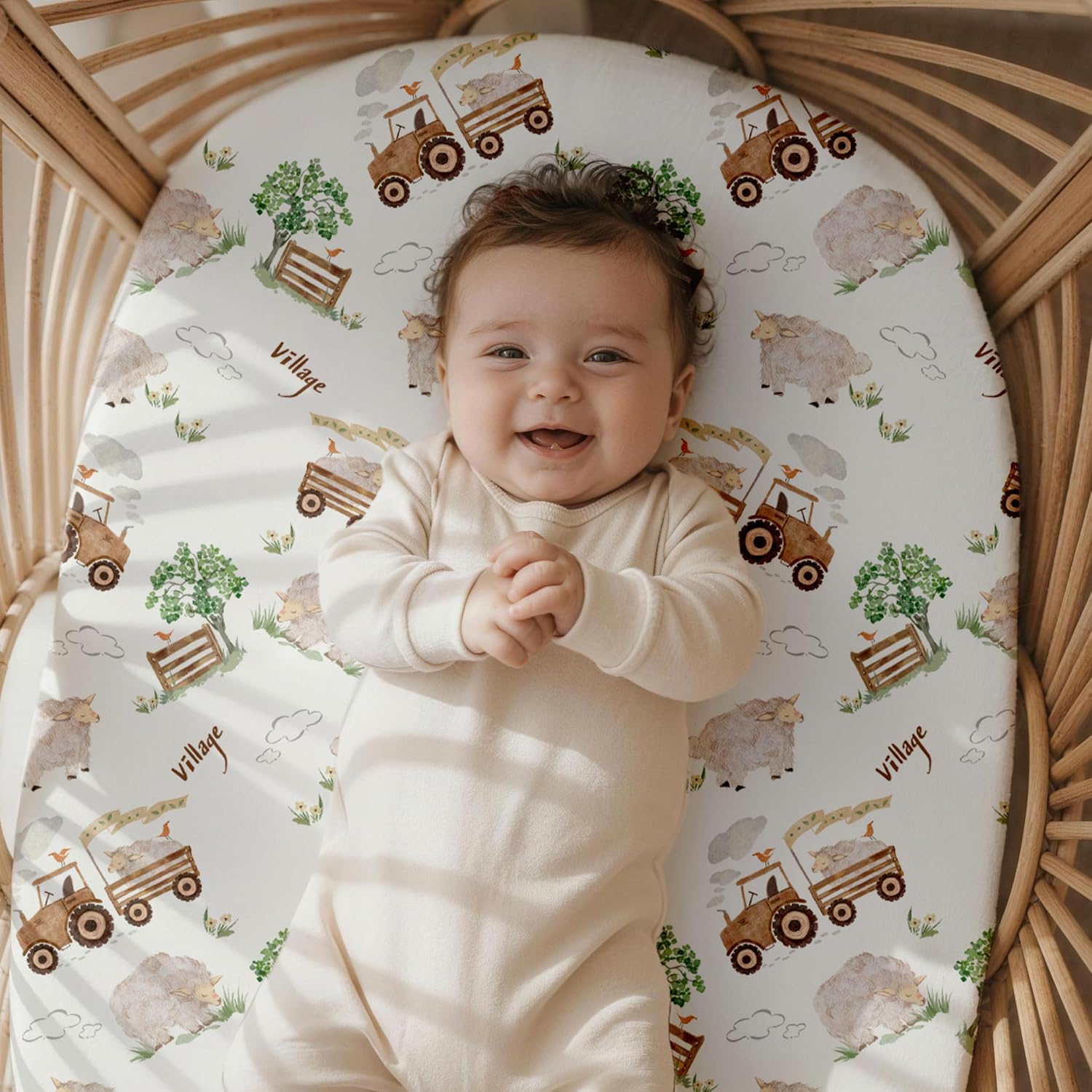 Detalle de Gllquen Bassinet Sheets 32x16