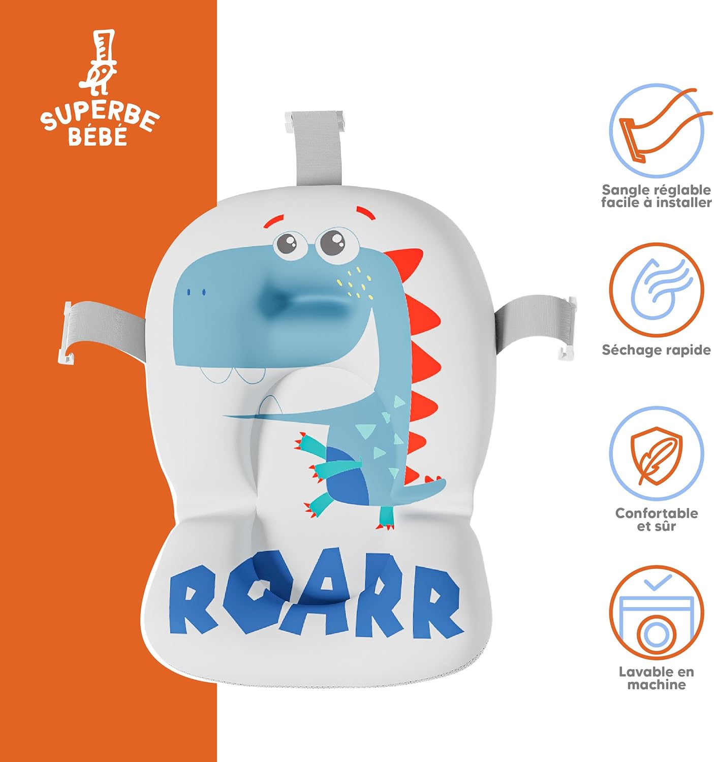 Thumbnail 6 de Baignoire bébé pliable XXL avec coussin de bain et thermomètre intégré