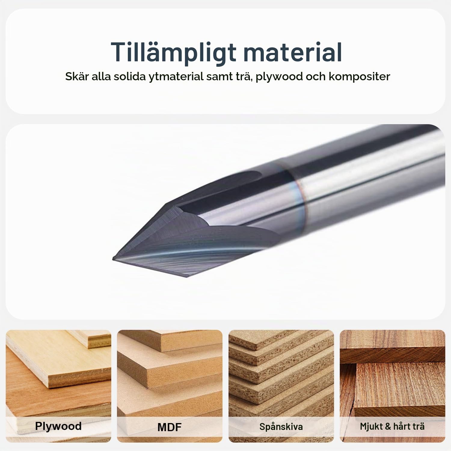 Detalle 2 de SpeTool ECP3F-D6.0-R60 V-spårsfräs med 3 skär, 60° och TiAlN