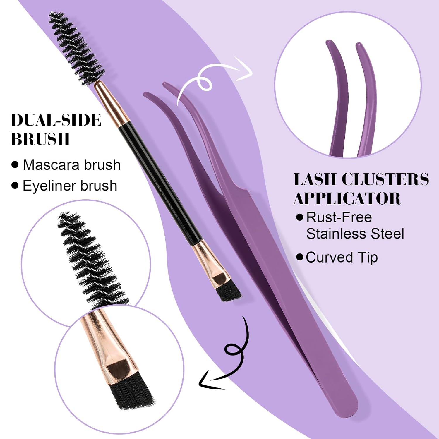 Thumbnail 5 de B&Q Lash Clusters Kit 280PCS (40D 9-16 Mix) DIY Individual Lash Extensions Set