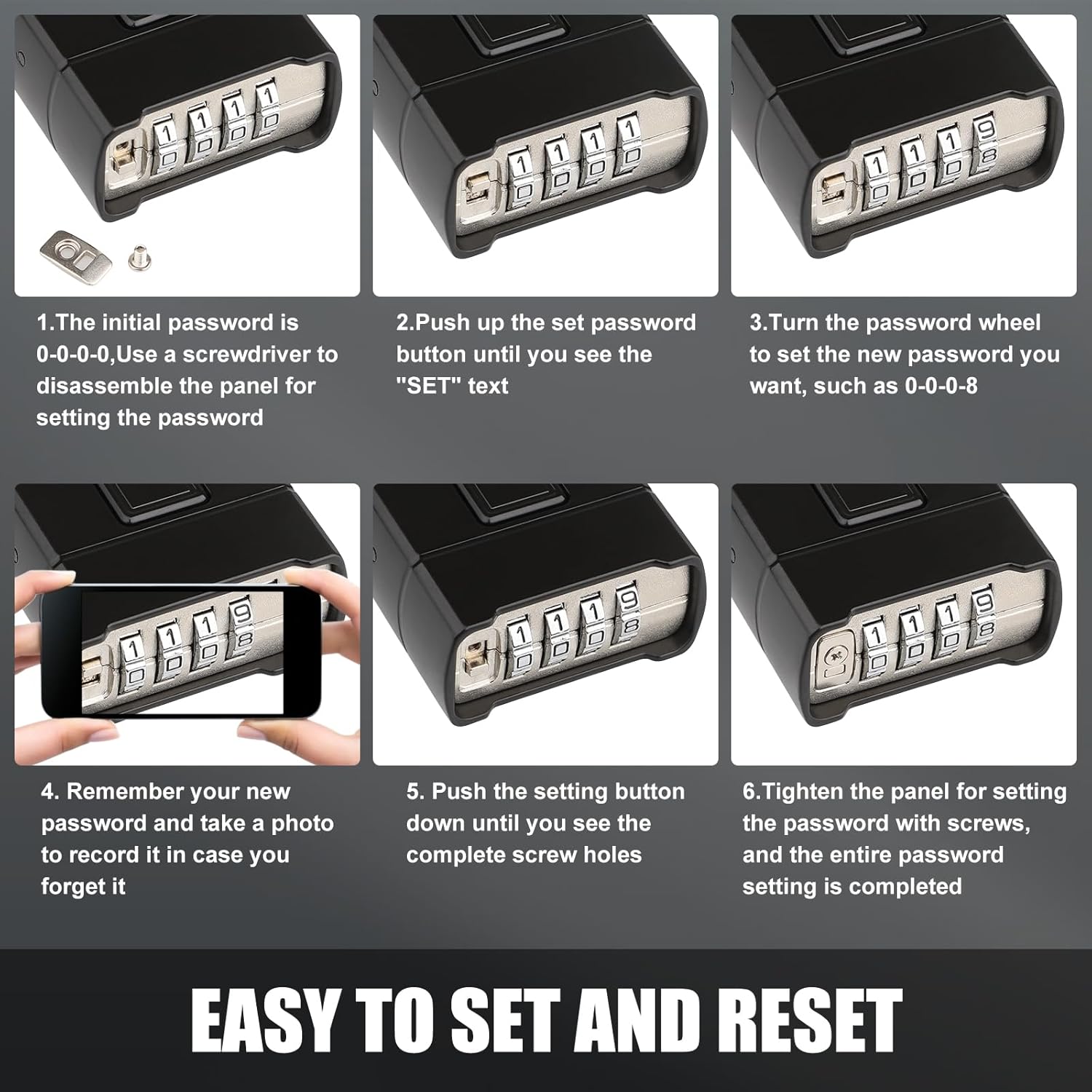 Thumbnail 4 de Diyife Large Heavy Duty 54mm 4-digit combination padlock 🔐