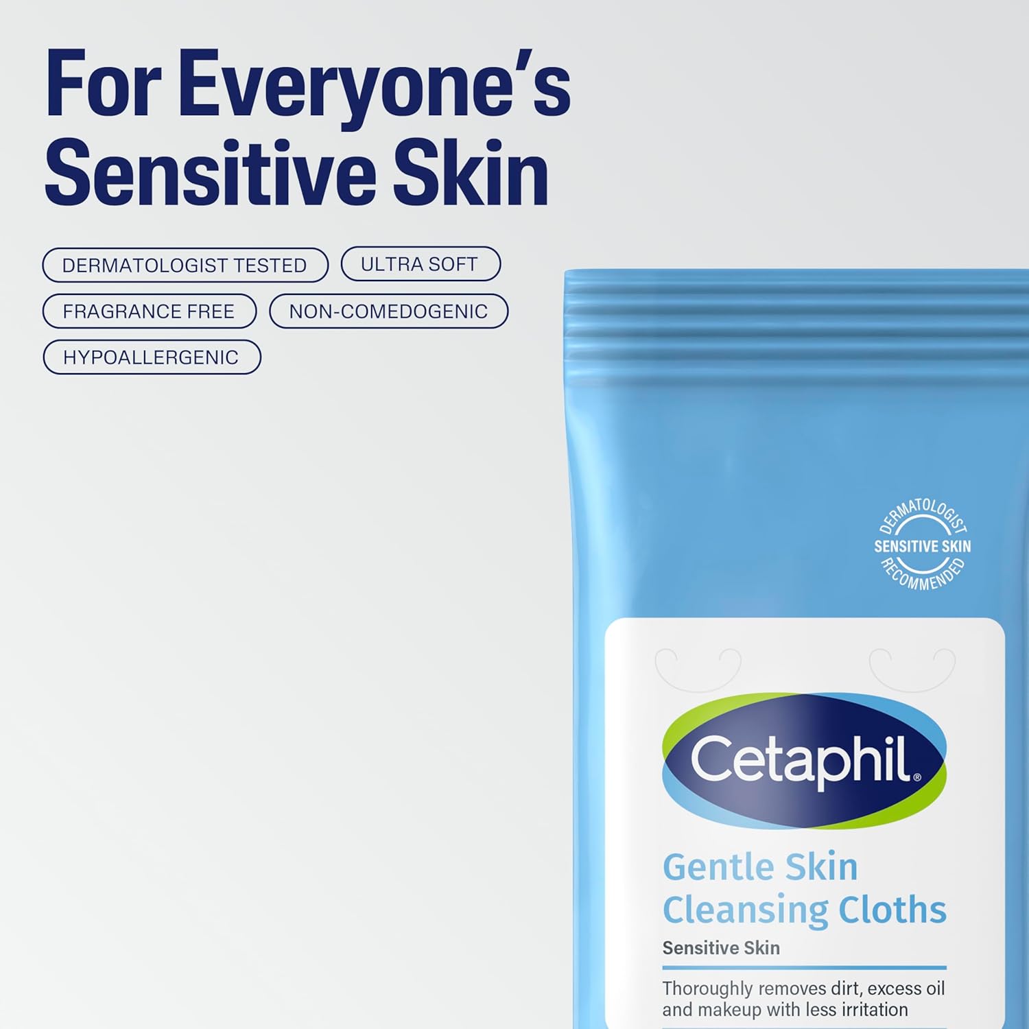 Thumbnail 6 de Cetaphil Face and Body Wipes (Gentle Skin Cleansing Cloths), 75 Count Total (3-Pack), Fragrance Free