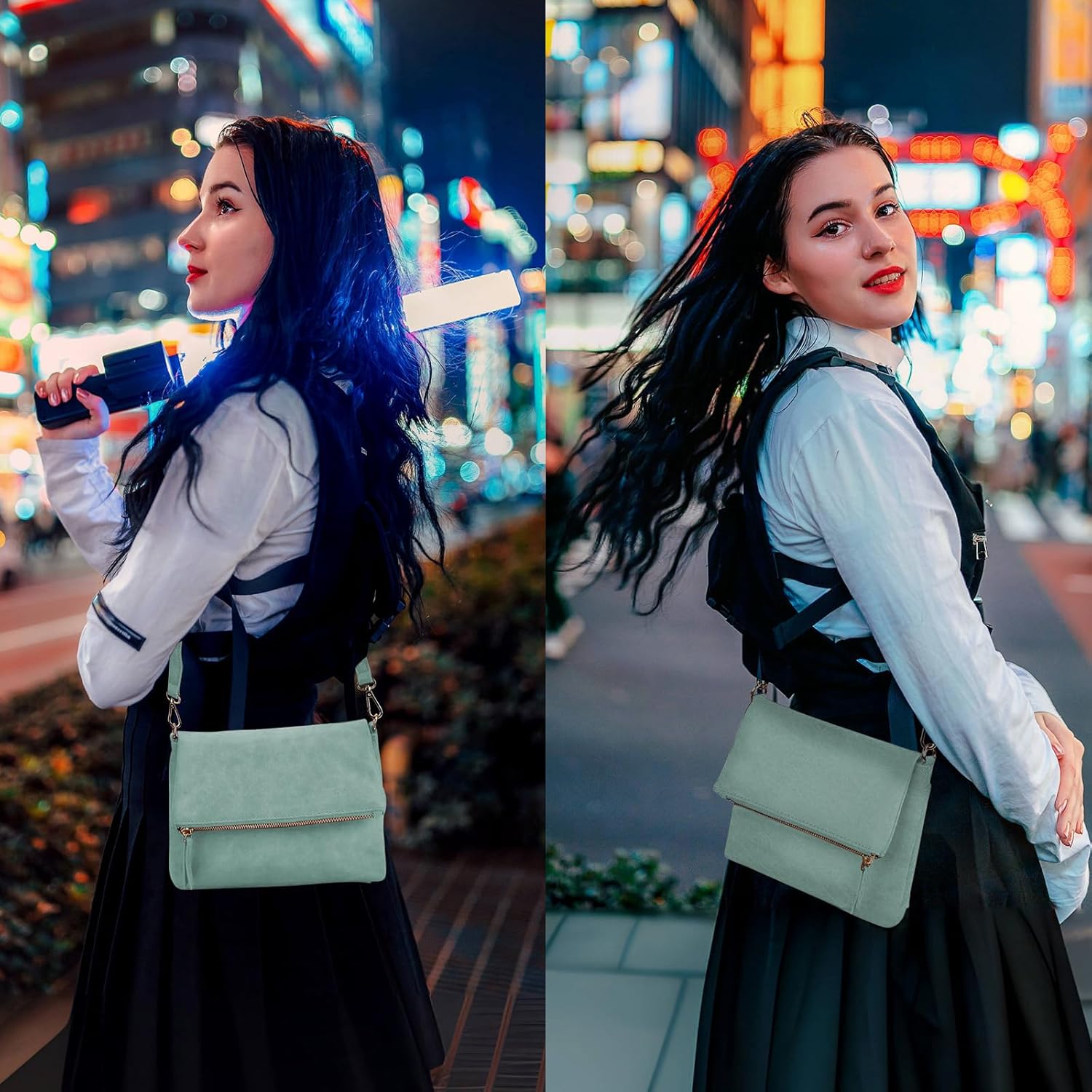 Thumbnail 4 de Gladdon Umhängetasche Damen – kleine Crossbody mit Reißverschluss, PU-Leder & verstellbarem Riemen