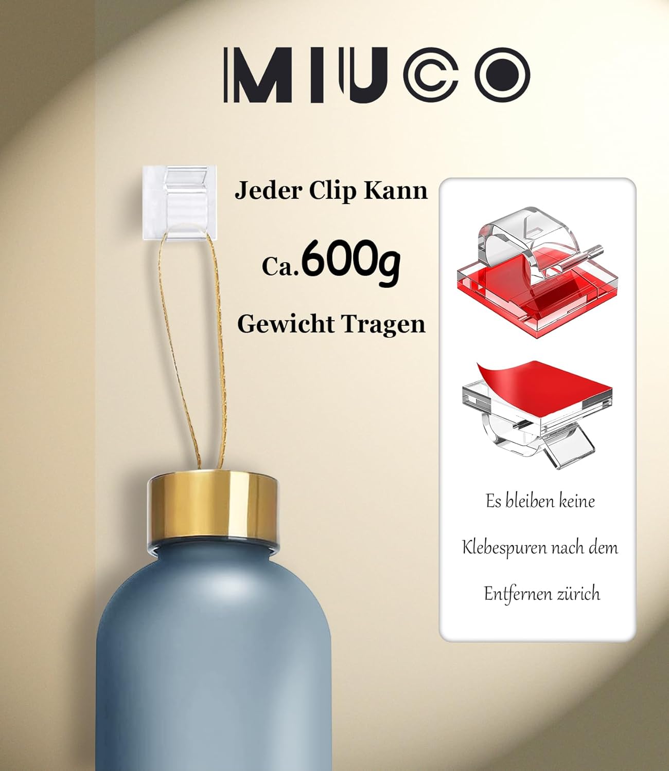 Thumbnail 4 de MiuCo Kabelhalter Selbstklebend – 120 Stück Kabelclips für Kabelmanagement