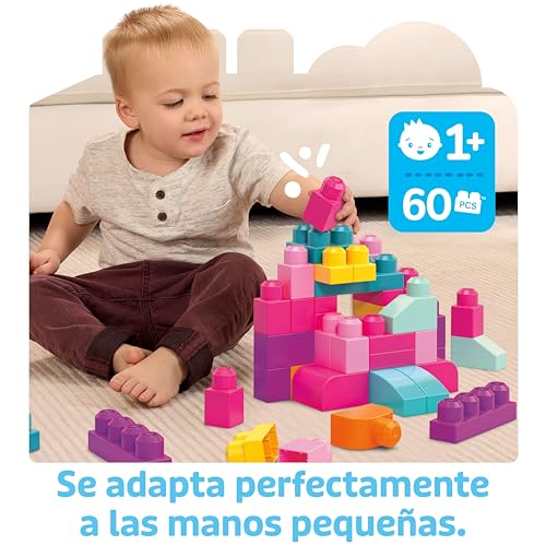 Thumbnail 1 de Mega Bloks Big Building Bag: 60 bloques grandes y bolsa de almacenamiento (DCH54)
