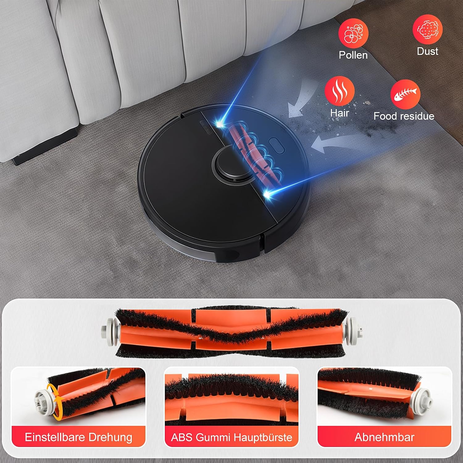 Detalle de 14-teilige Zubehörset für Xiaomi Roborock S6 / S5 Max / S5 / S6 Pure / S6 Maxv / S60 / S65 Saugroboter