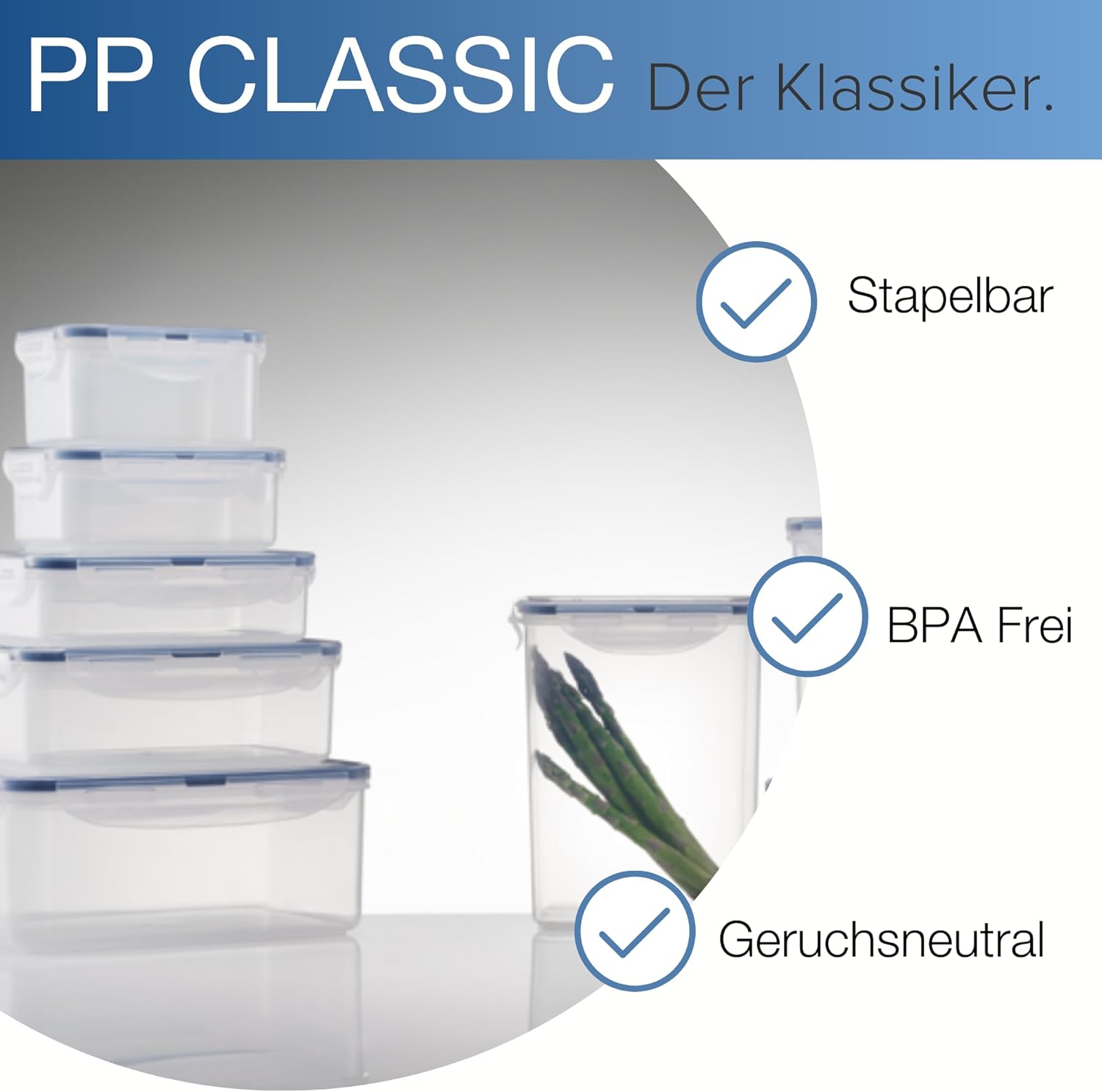 Thumbnail 4 de Lock & Lock HPL838 Rectangular Storage Container - Clear/Blue, 9 L