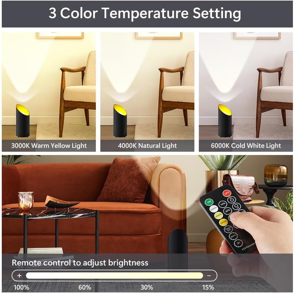 Detalle de Adiwo Spot LED Uplight – Spot de Sol 9W, Télécommande et Variations de Couleur