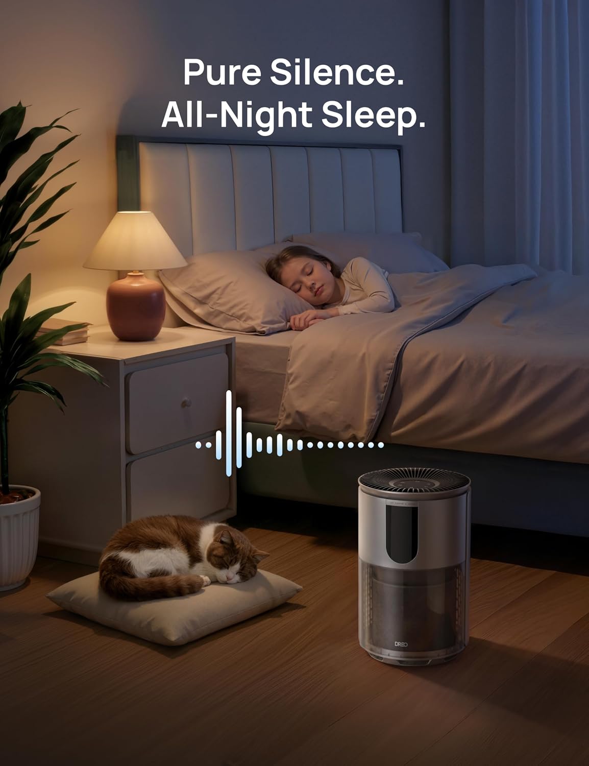Detalle de DREO DR-HAP009AS Air Purifier with Pet Filter, Wi-Fi and Sleep Mode