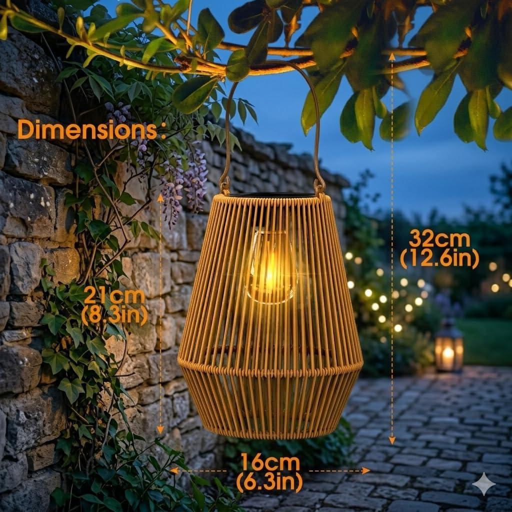 Thumbnail 5 de KagoLing Solar Lights Outdoor Garden Vintage Lanterns