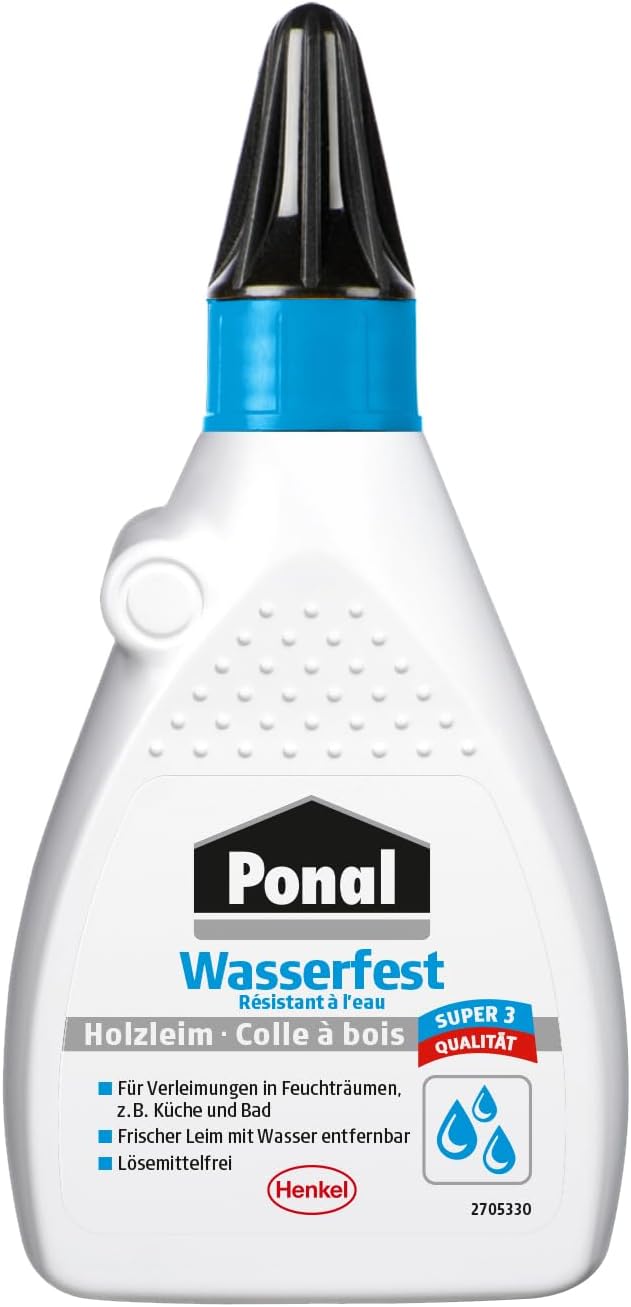 Thumbnail 6 de Ponal Holzleim Wasserfest – Montagekleber mit hoher Verleimungsfestigkeit für Feuchträume, 550 g