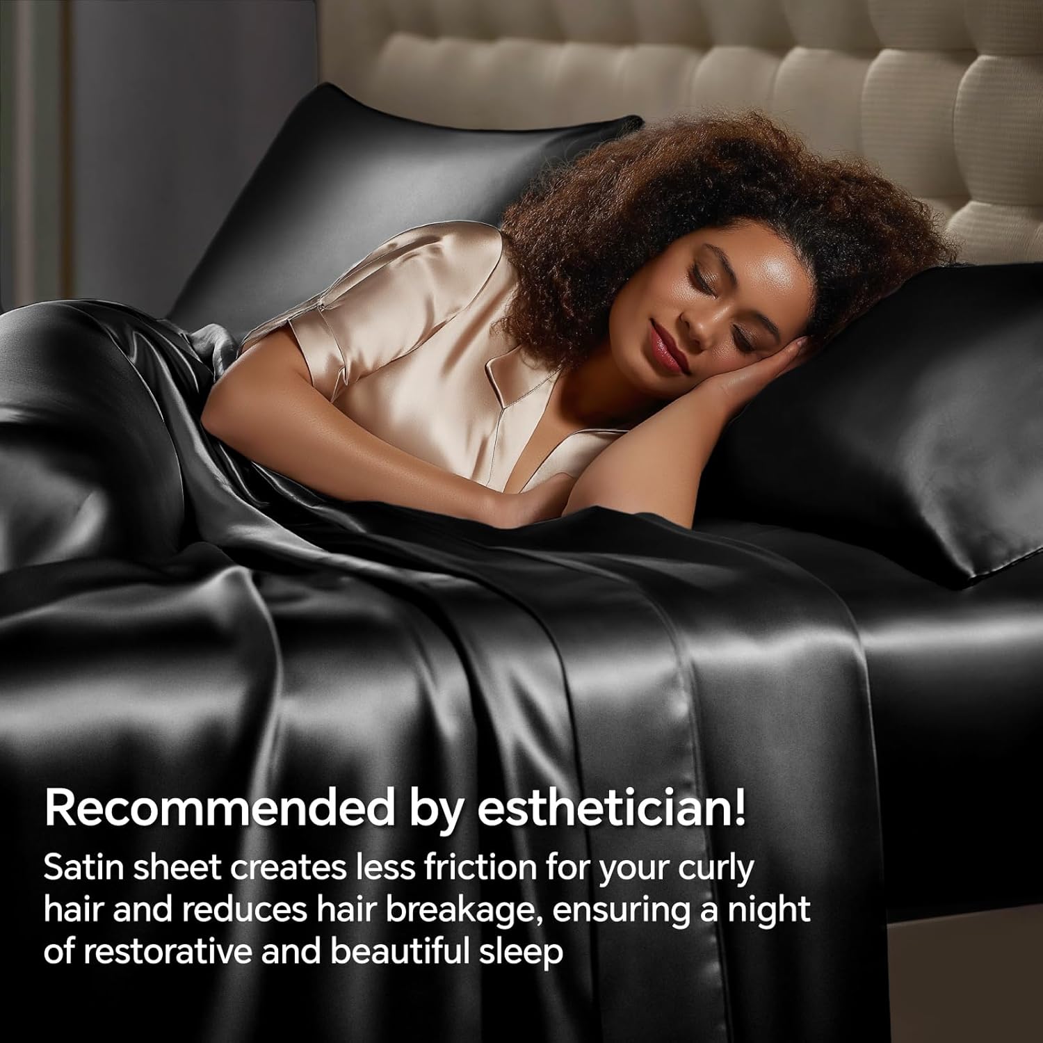 Detalle 2 de BEDELITE Satin Sheets Queen