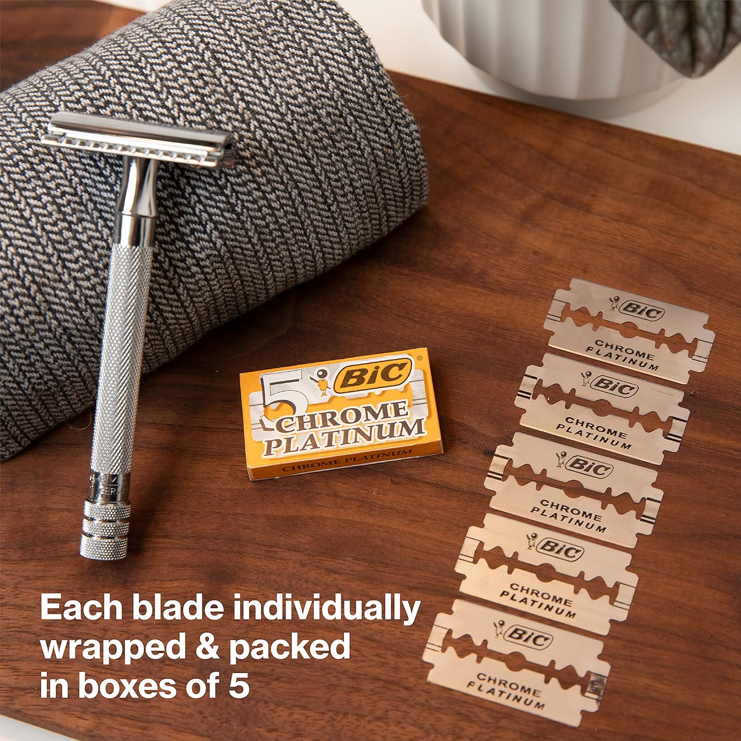 Detalle 1 de BIC Chrome Platinum Hojas de Afeitar Descartables, Pack 100 🪒