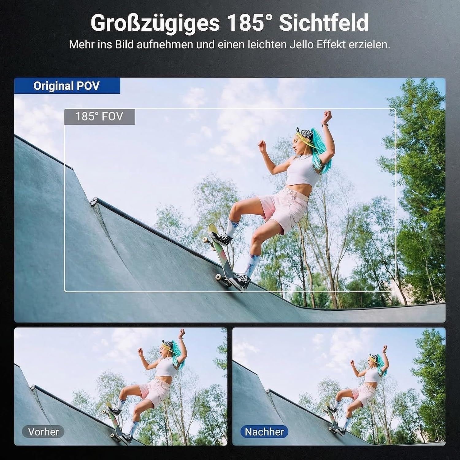 Thumbnail 1 de NEEWER Weitwinkelobjektiv für DJI Osmo Action 6 – 185° FOV, 4G/4E Mehrschichtoptik, aufschraubbares Kameraobjektiv