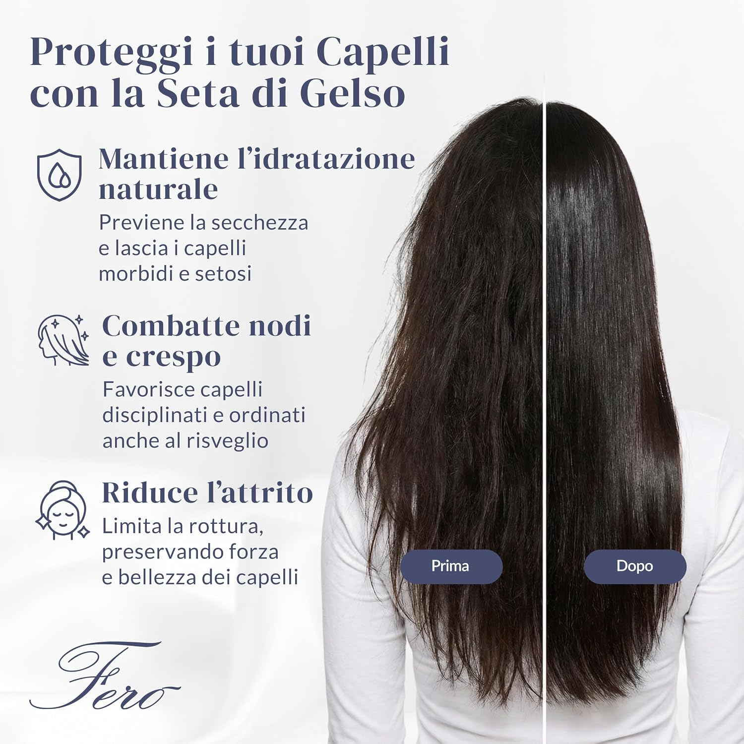 Detalle 2 de Ferò Cuffia Seta Capelli Notte: 100% Gelso di Lusso, 22 Momme, Regolabile e Traspirante