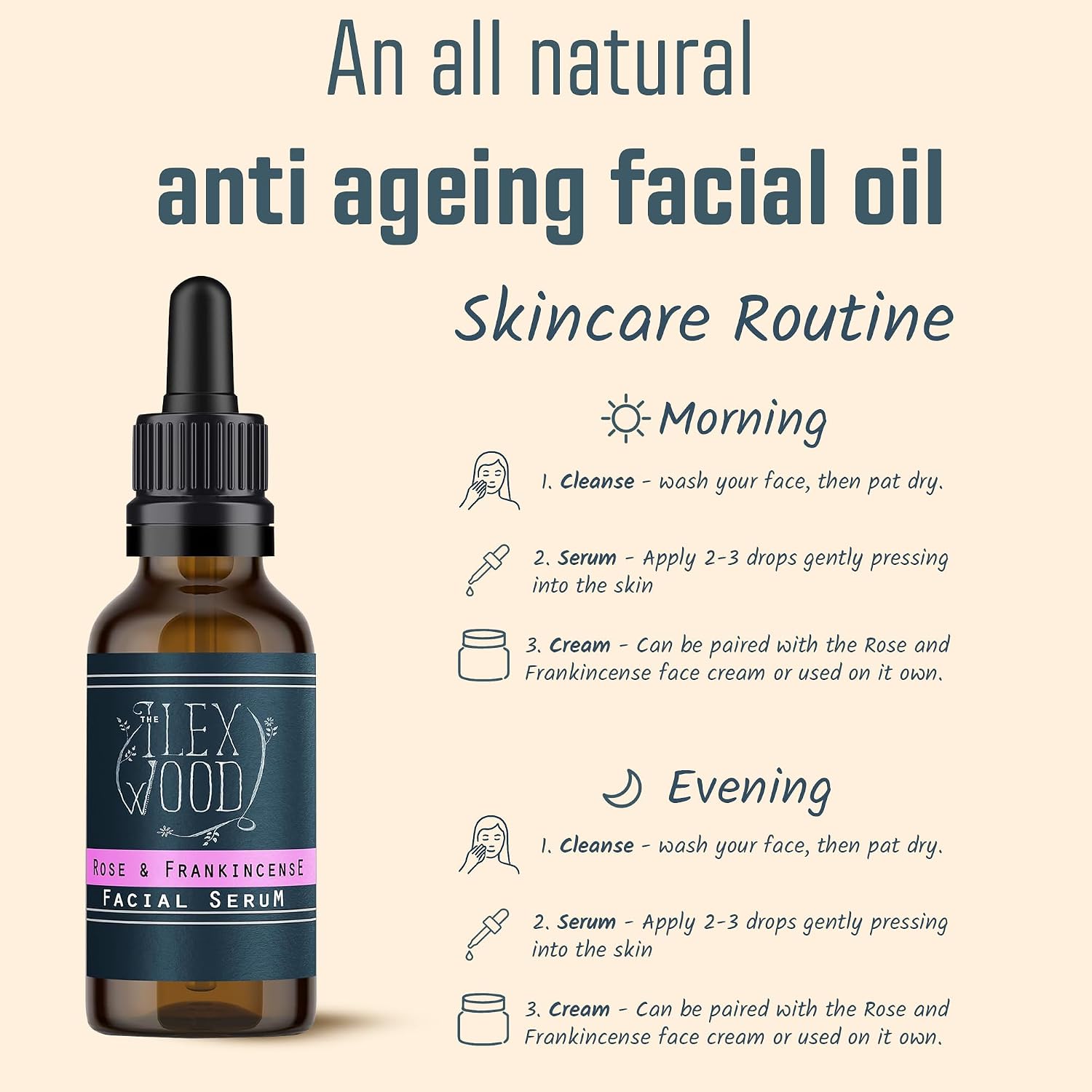 Thumbnail 5 de The Ilex Wood Rose & Frankincense Facial Serum – Natural Face Oil, 20ml
