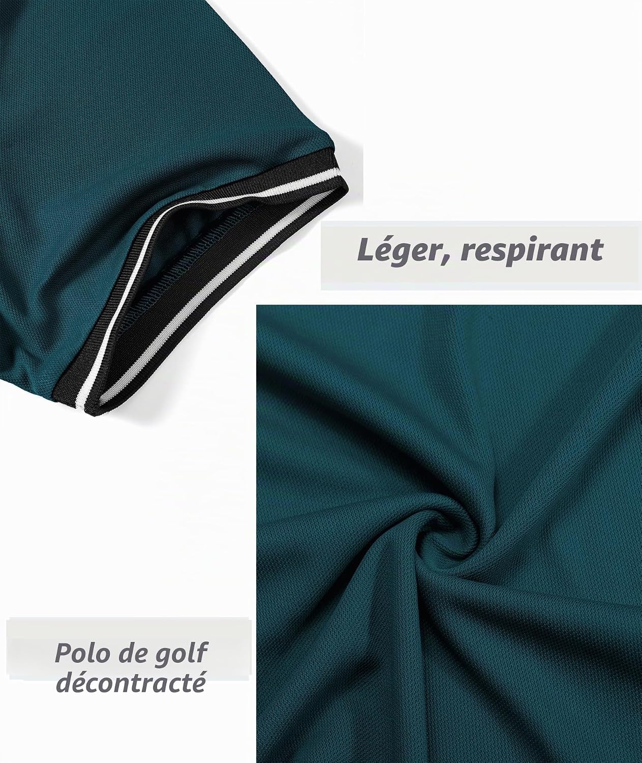 Thumbnail 4 de SwissWell set van 5 ademende herenpoloshirts met korte mouwen en borstzak