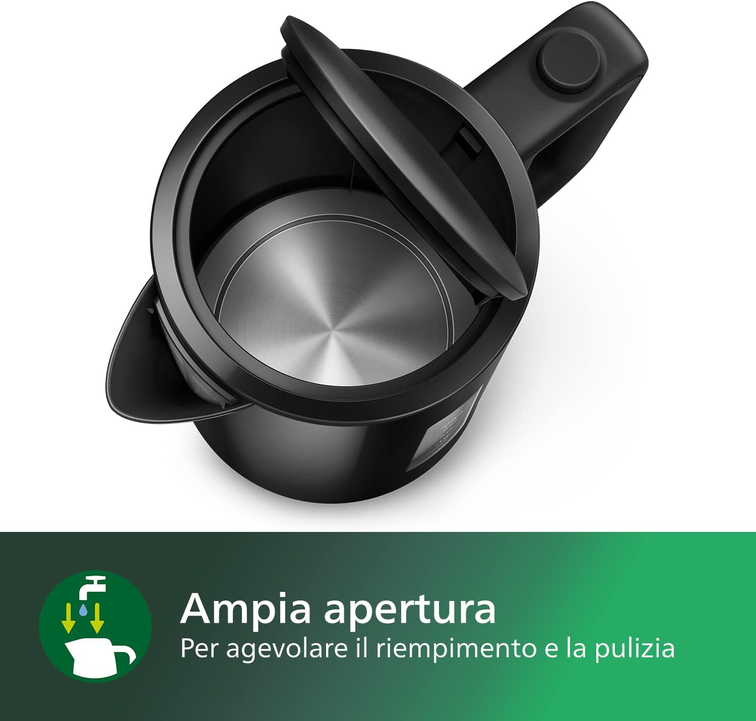 Thumbnail 2 de Philips Series 3000 Bollitore HD9318/20: 1,7 L, formato famiglia, resistenza piana, facile riempimento