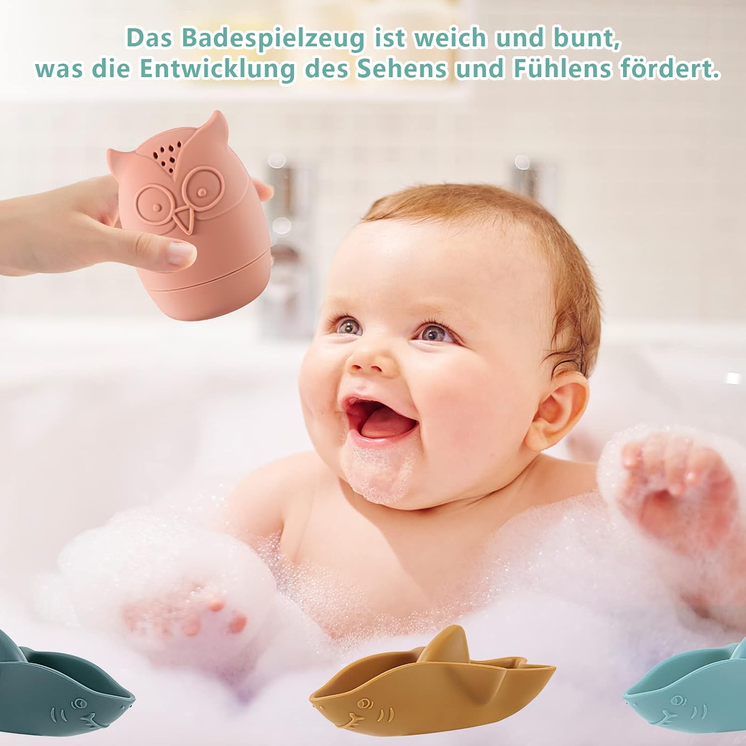 Thumbnail 5 de 7er Set Badewannenspielzeug Silikon bunt